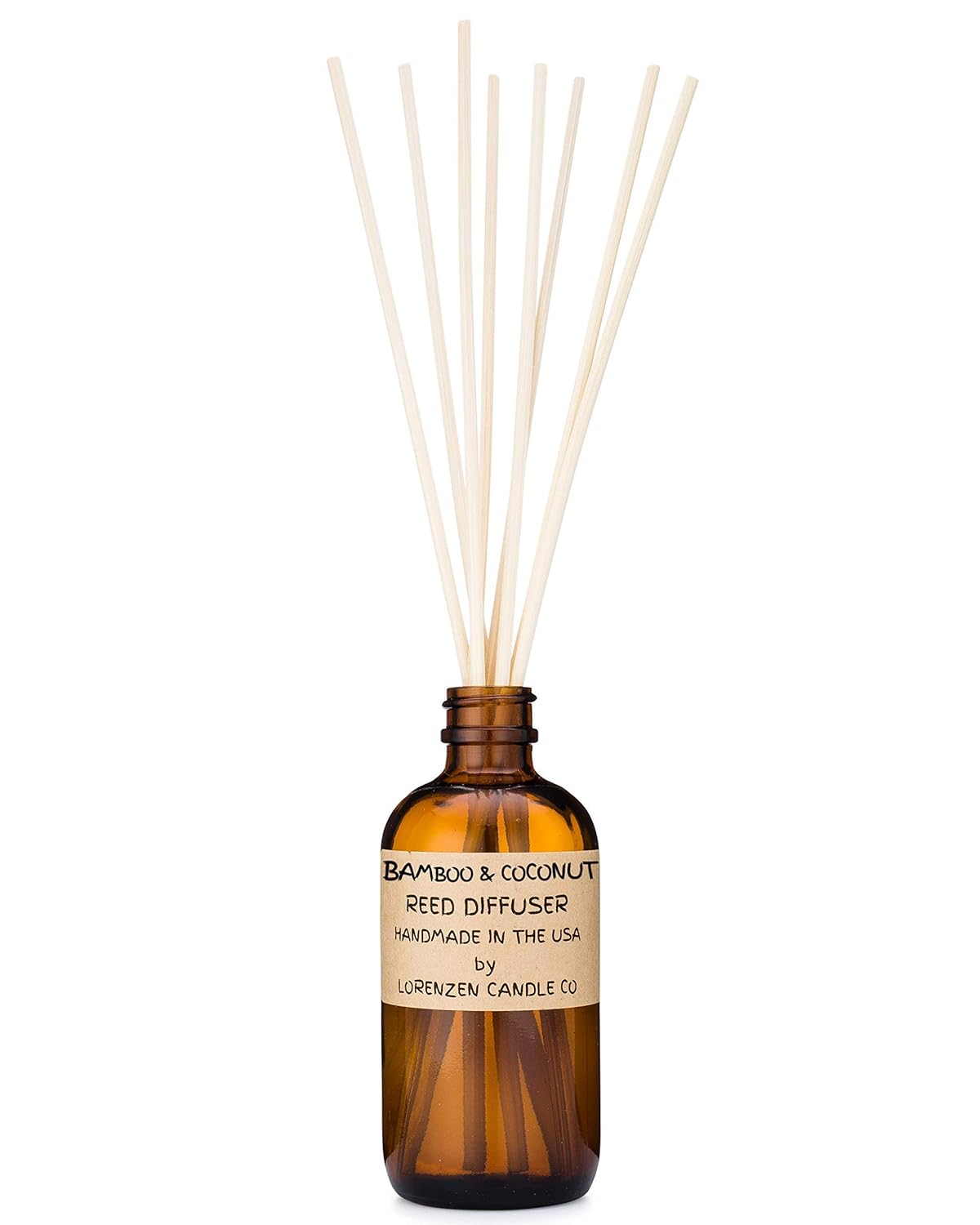 Bamboo Coconut Reed Diffuser Set Handmade in the USA 2-3 Months Lasts