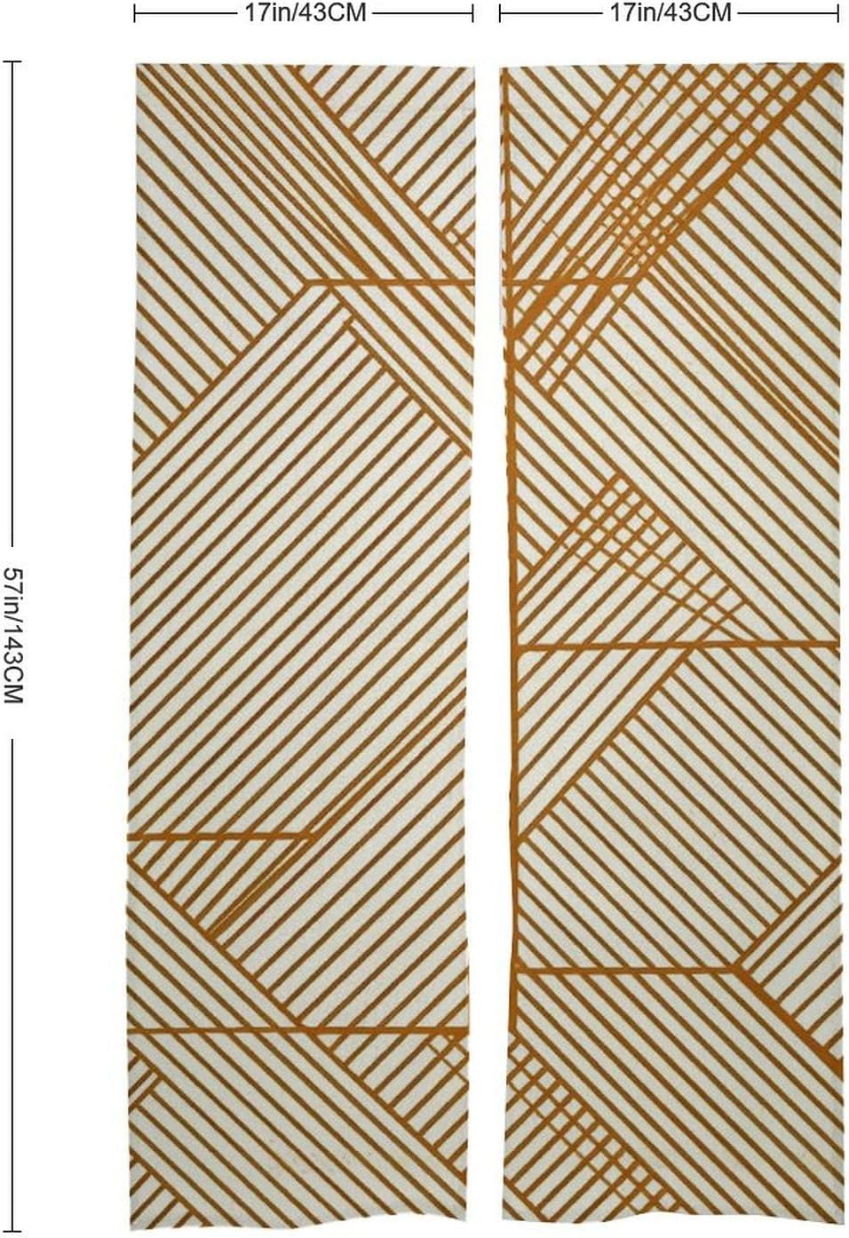 Japanese Noren Door Curtain with Gold Thread Pattern