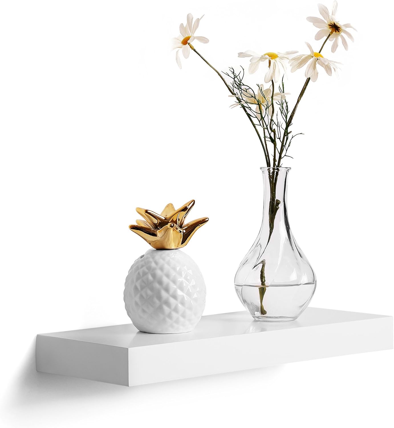 SONGMICS Floating Shelf 157 Inches White