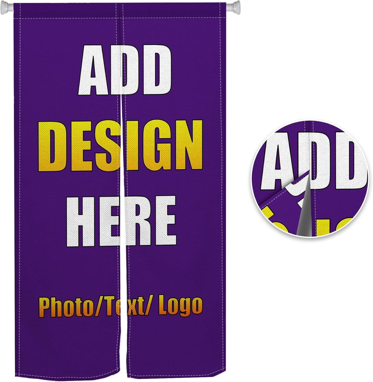 Custom Noren Curtain with Photo and Logo 283 x 472