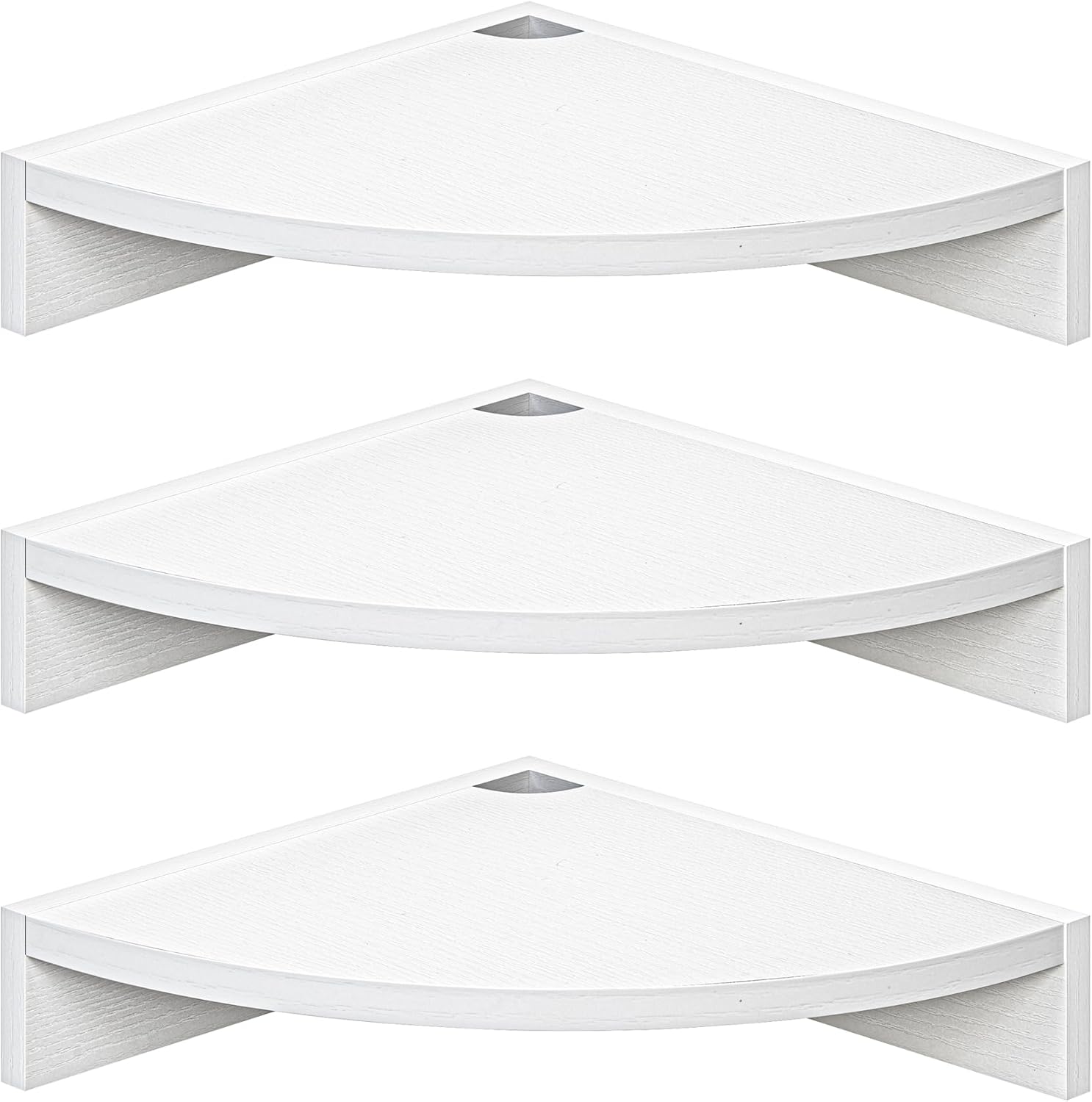 Fun Memories Corner Shelf Wall Mount 3 Pack White