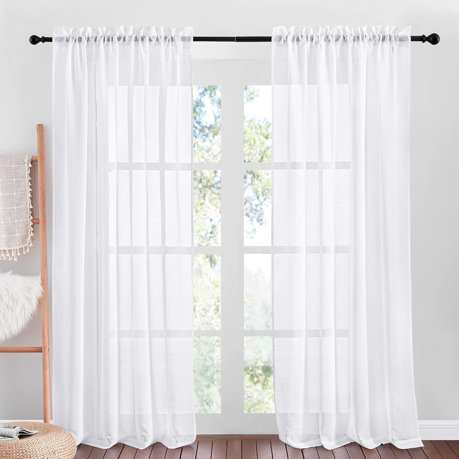 NICETOWN Sheer Curtains Hall Room 84 Long
