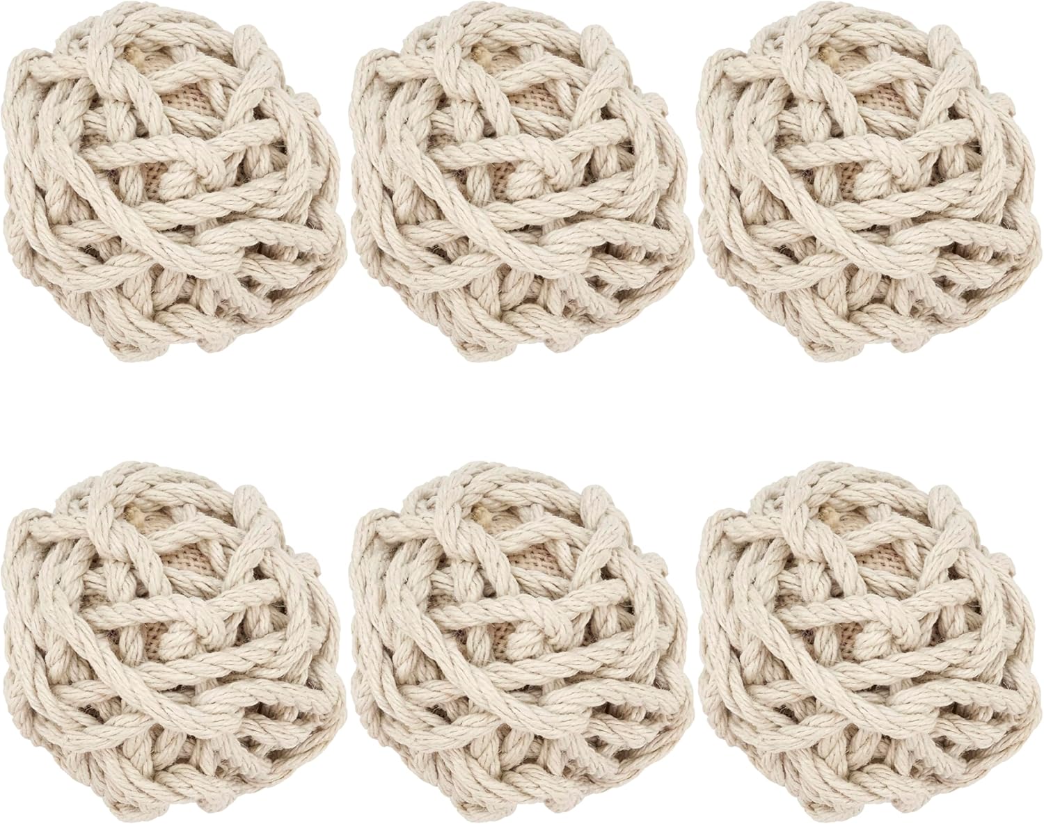 Saro Lifestyle Jute Rope Ball Decor Set of 6
