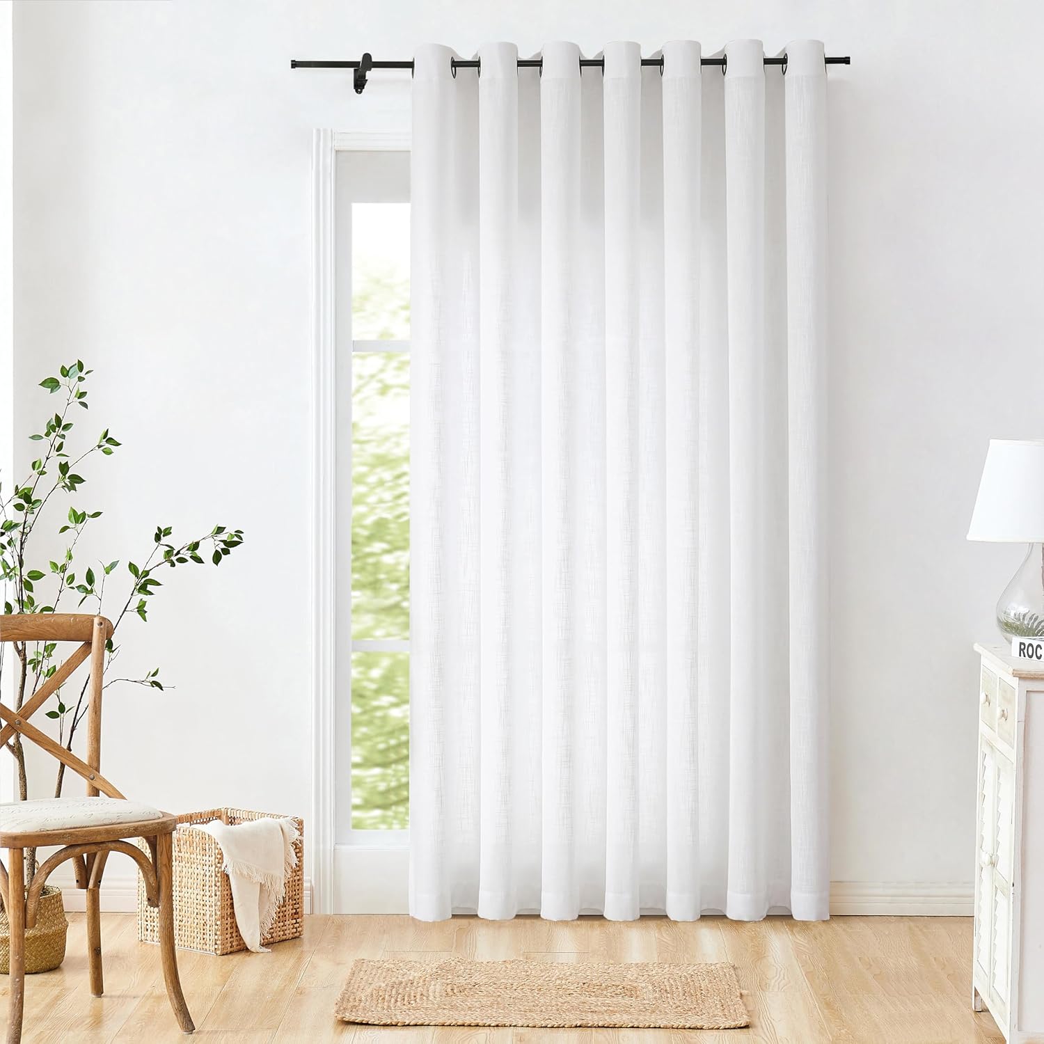 Central Park White Curtain Panel 100x84 14 Grommets
