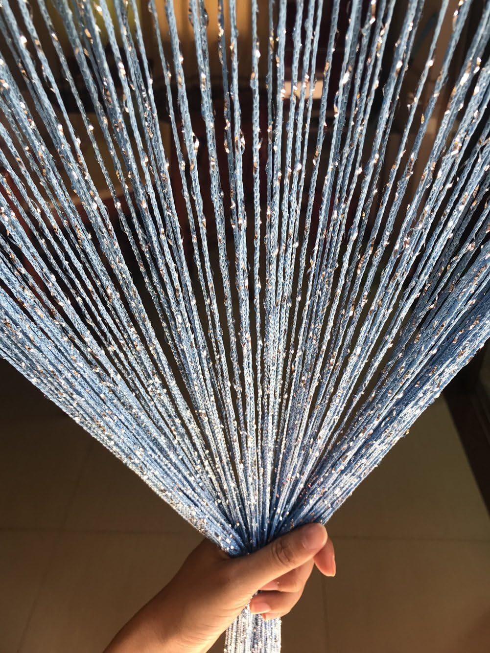 1x2 M Door String Curtain Flat Thread Fringe Panel Room Divider