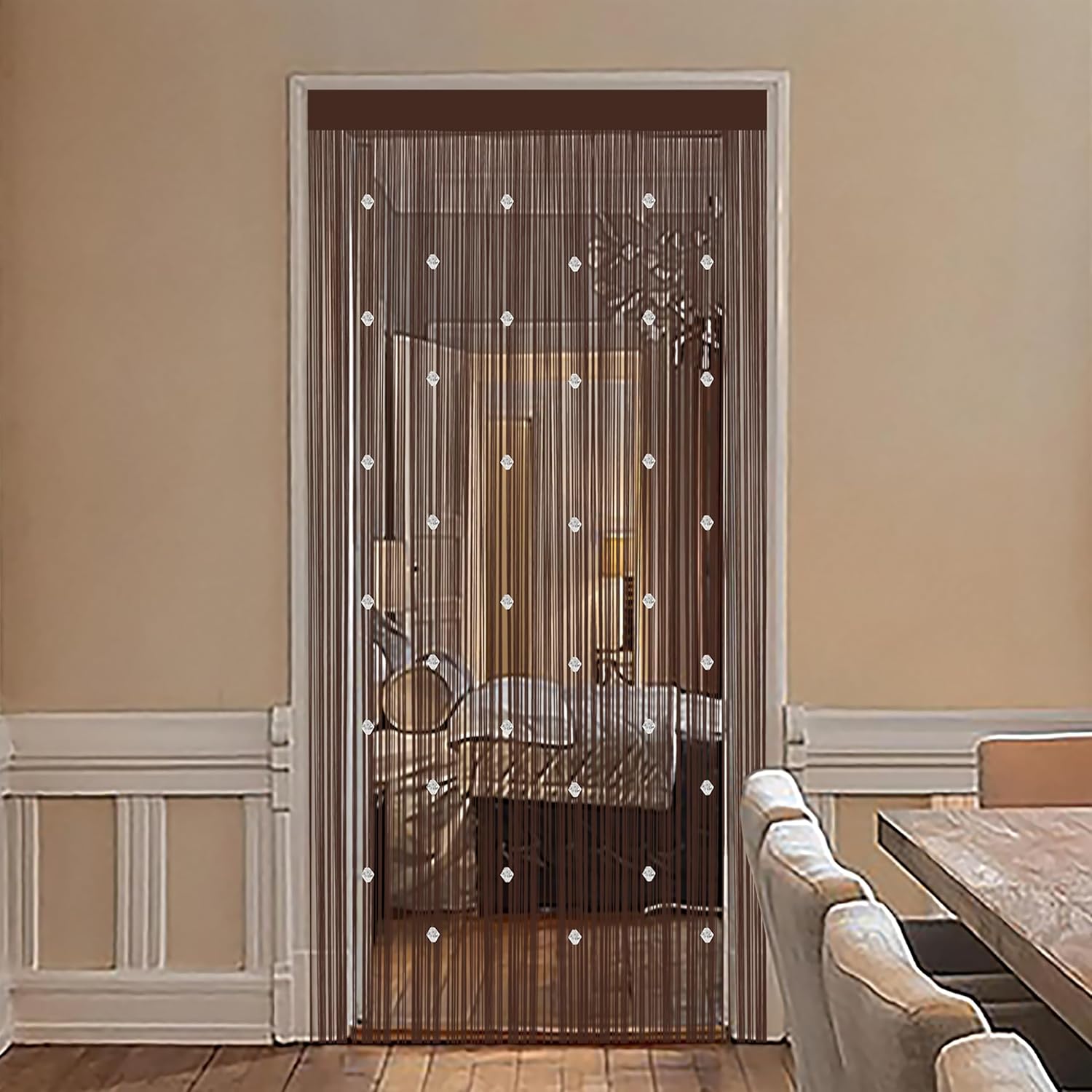 Beaded String Curtains for Boho Doorway Decor