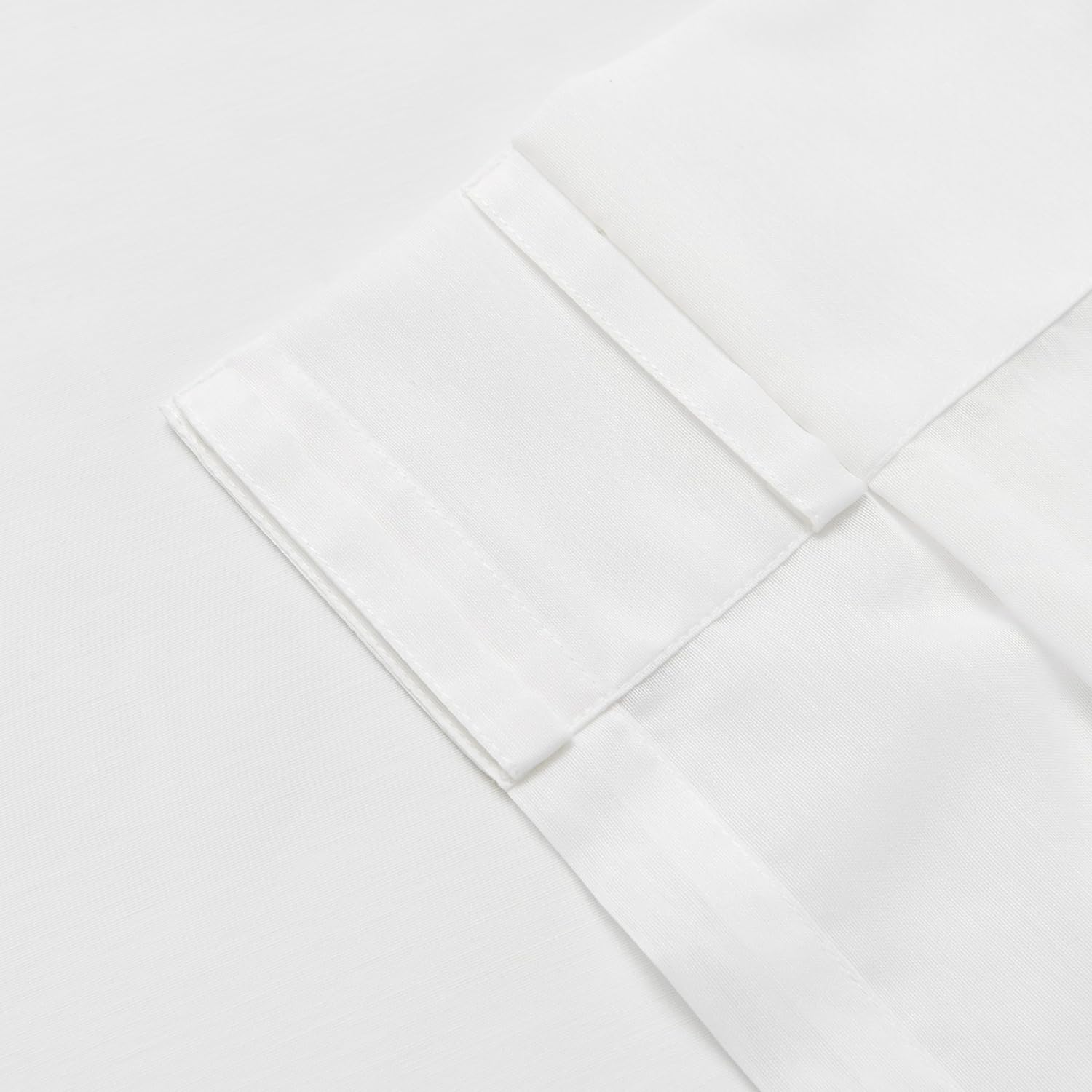 WEST LAKE Bright White Pinch Pleated Sheer Curtains 84 Inches Long