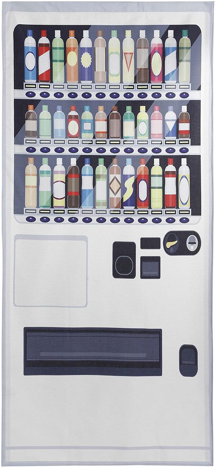 Noren Japanese Doorway Curtain with Vending Machine Design