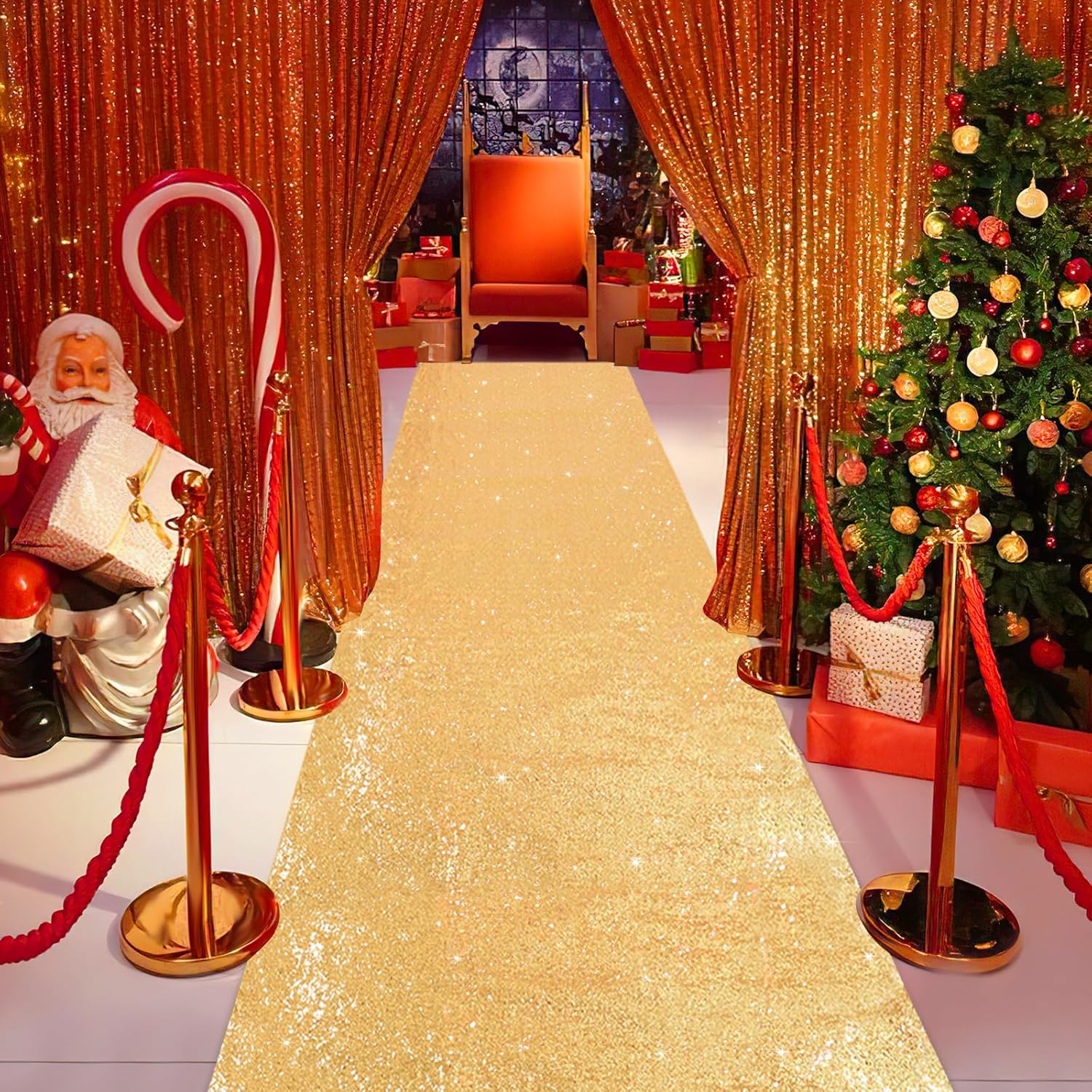 B-COOL Gold Sequin Aisle Runner 4ft x 20ft
