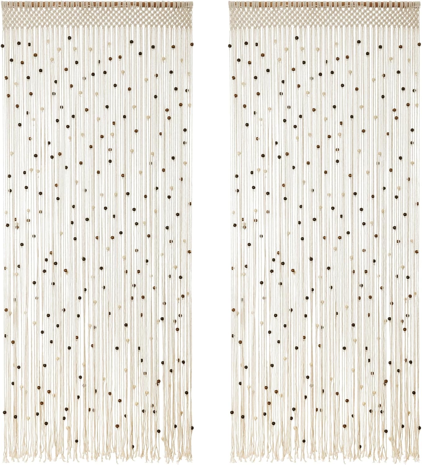 BECHAEO Boho Macrame Beaded Curtain Door Divider