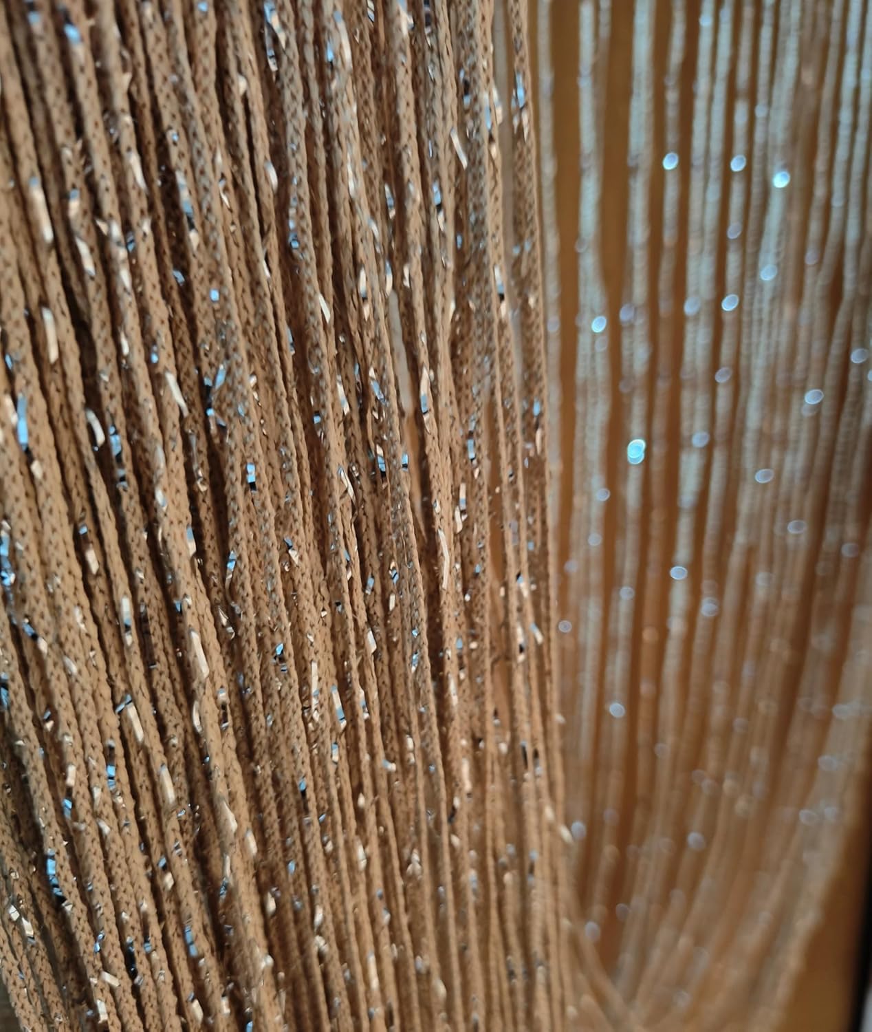 2PCS 39x79inch Glitter String Curtain Doorway Decor