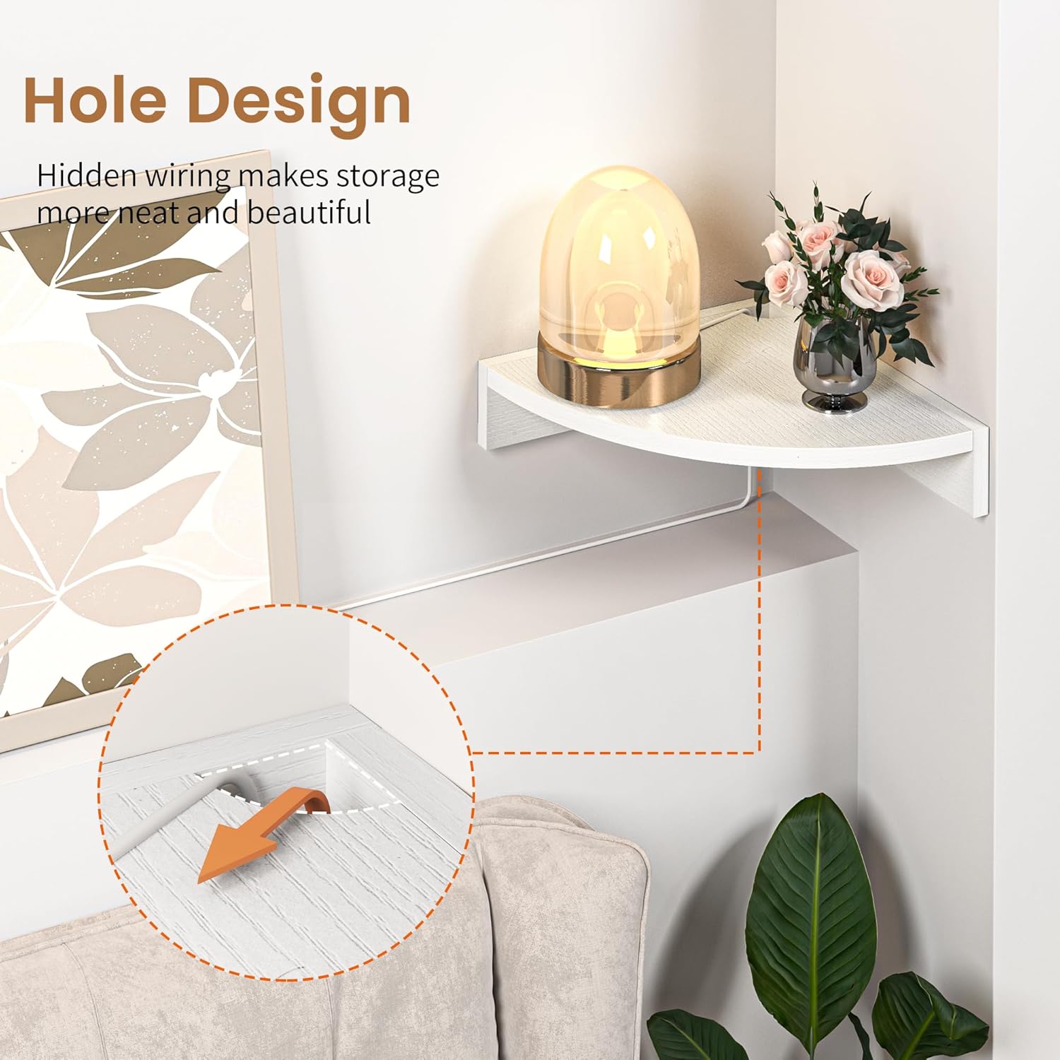 Fun Memories Corner Shelf Wall Mount 3 Pack White