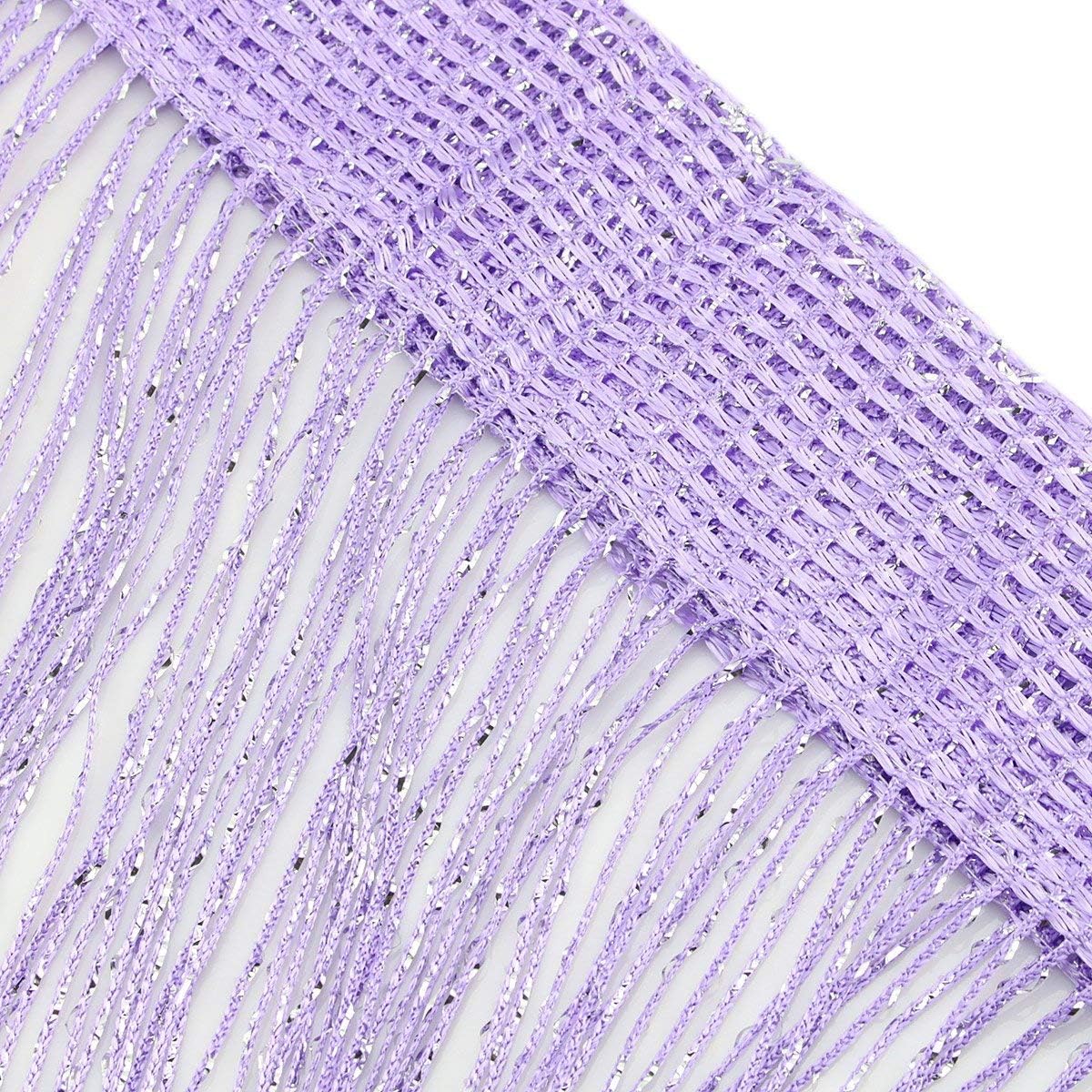 Topixdeals Door Fringe Curtain Silver Ribbon Strip Tassel