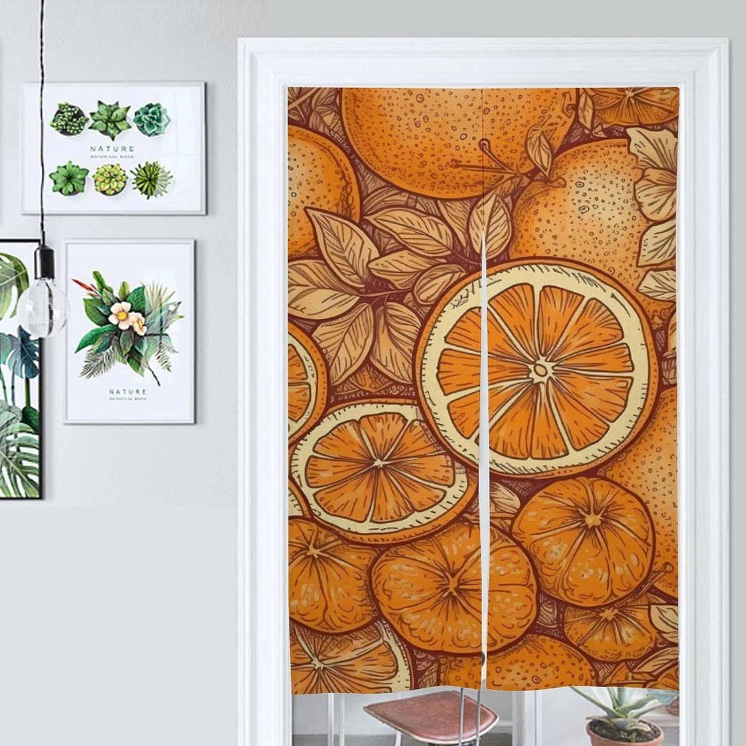 Japanese Noren Door Curtain Sliced Fruit Design 34x57