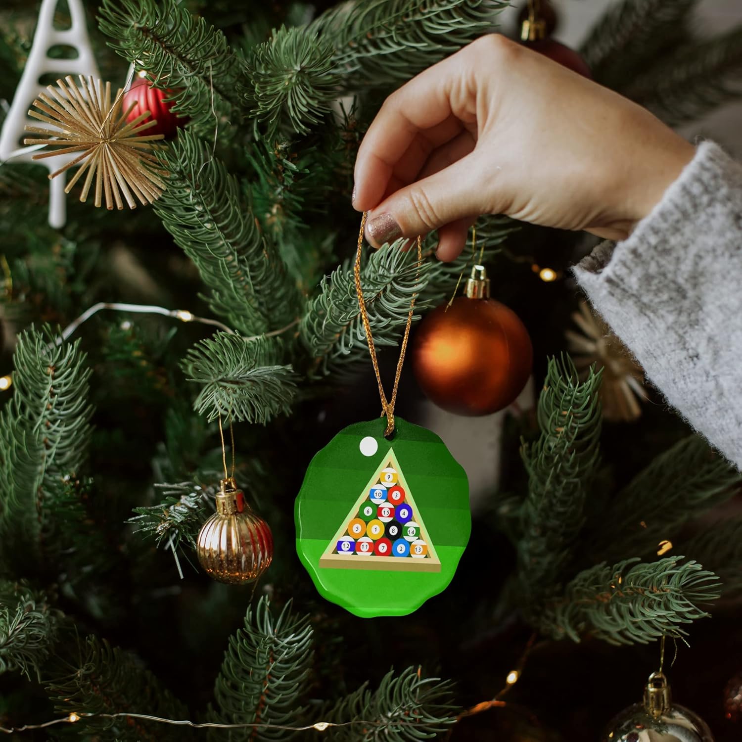Graphics More Billiard Balls Christmas Ornament