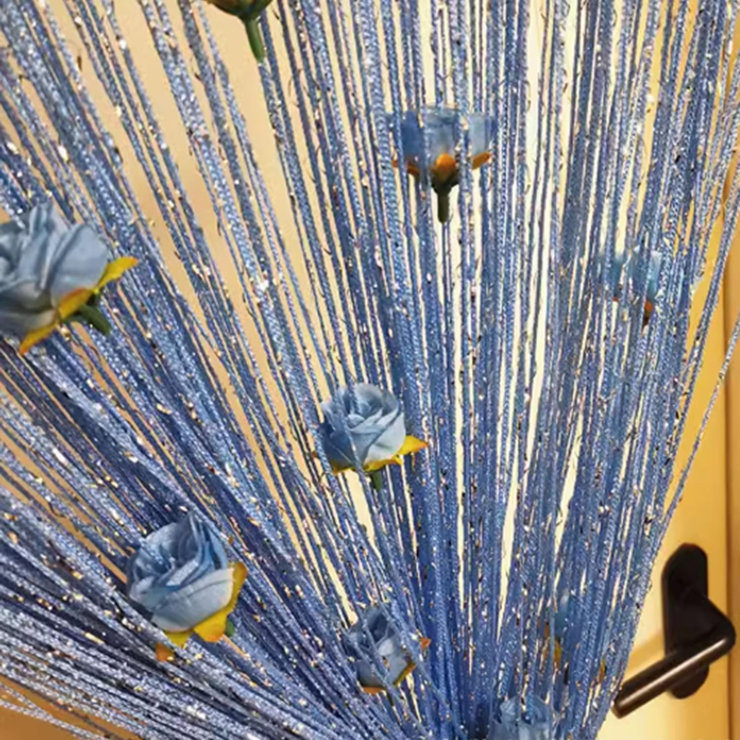 String Curtains for Doorways Room Divider with Tassels and Beads