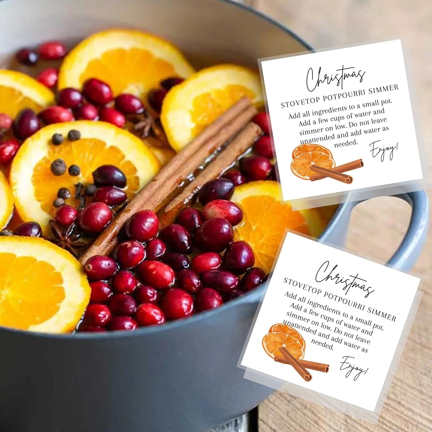 Crafters Cup Christmas Stovetop Potpourri Simmer Cards 30 Pack