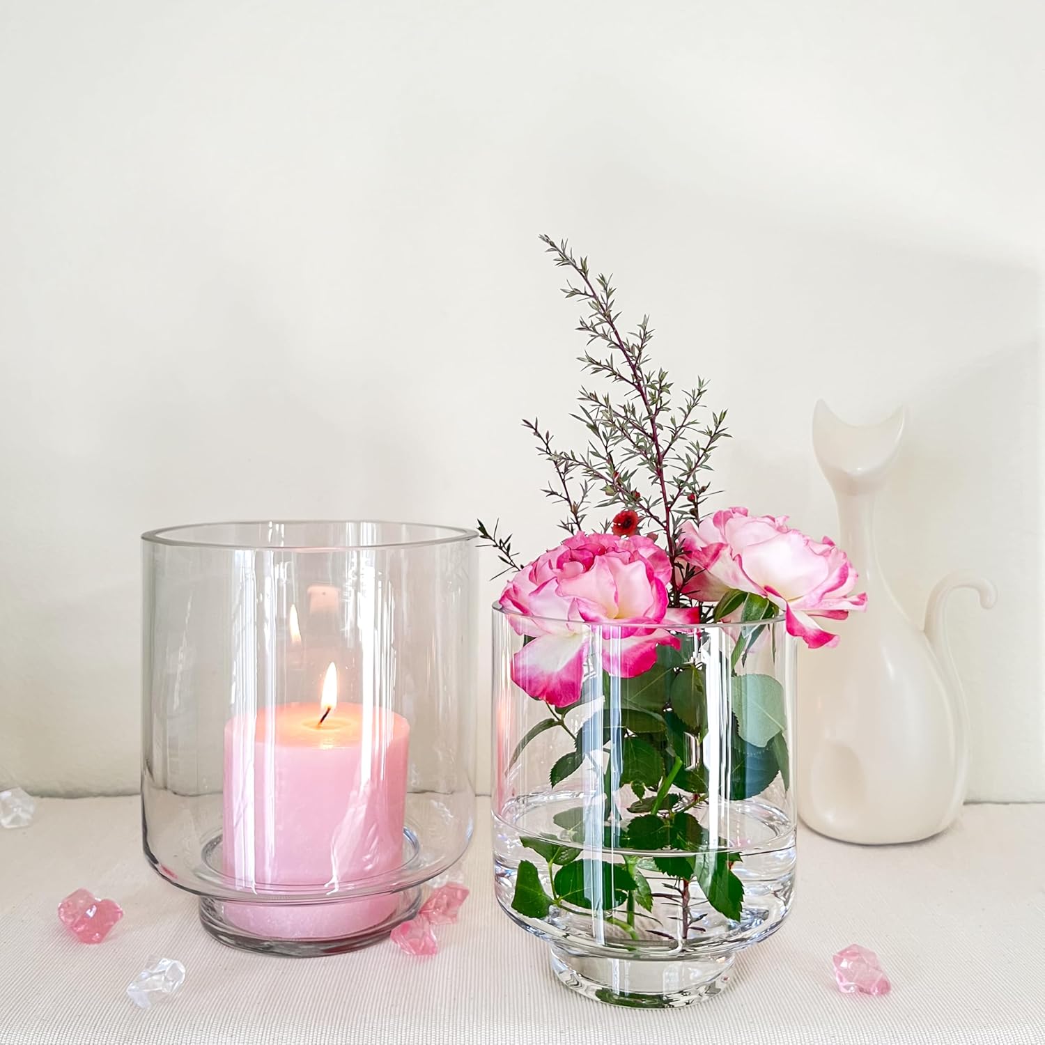 CYS EXCEL 55 x 45 Clear Glass Hurricane Vase