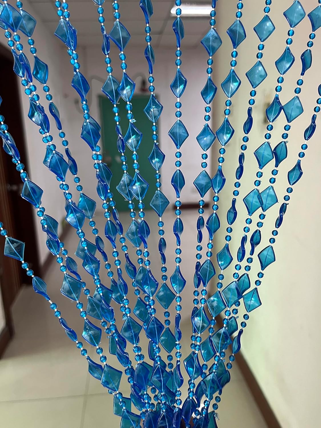ZiDeTang Acrylic Maple Leaves Beaded Curtain Panel