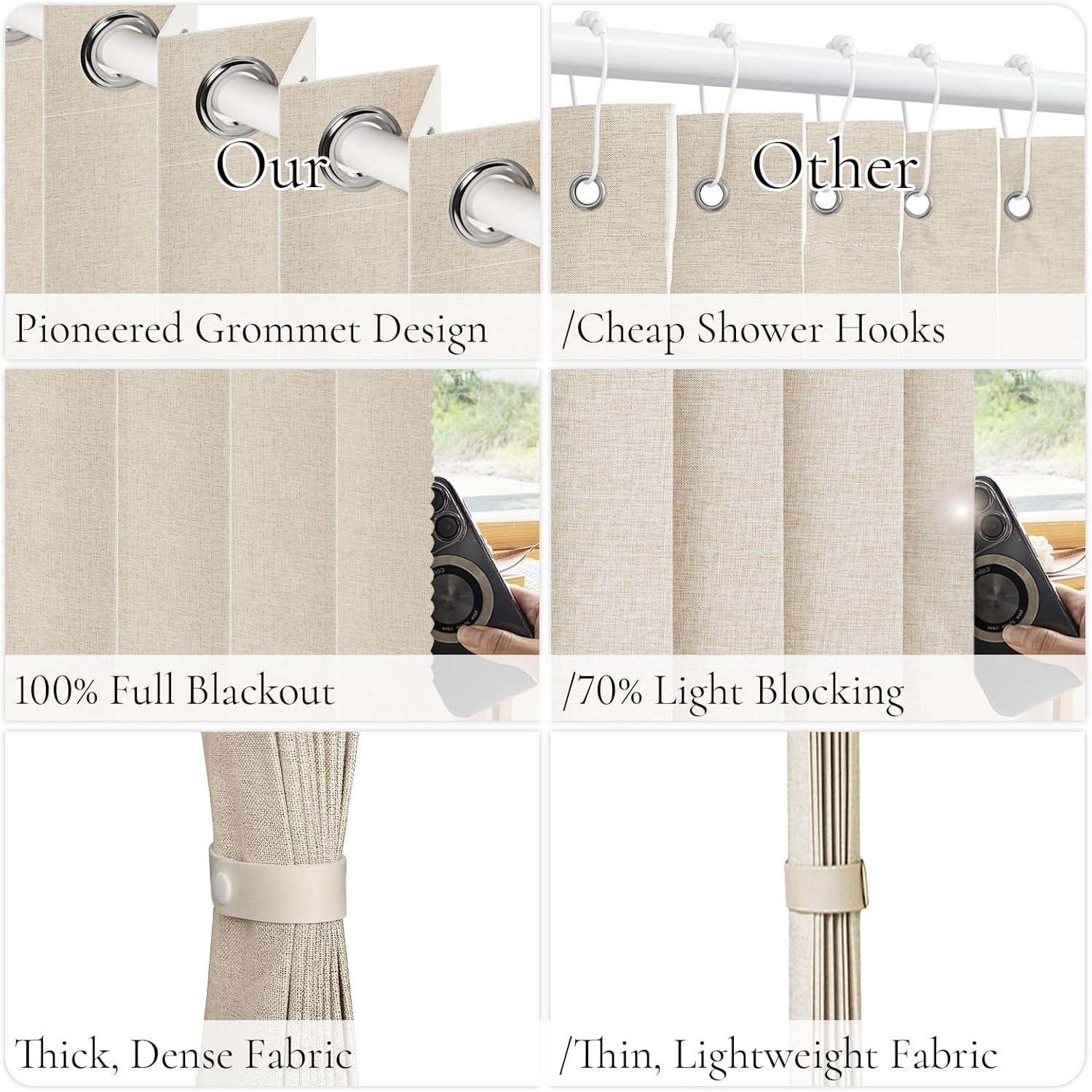 Pleated Folding Door Curtains 60x80 Blackout Panels
