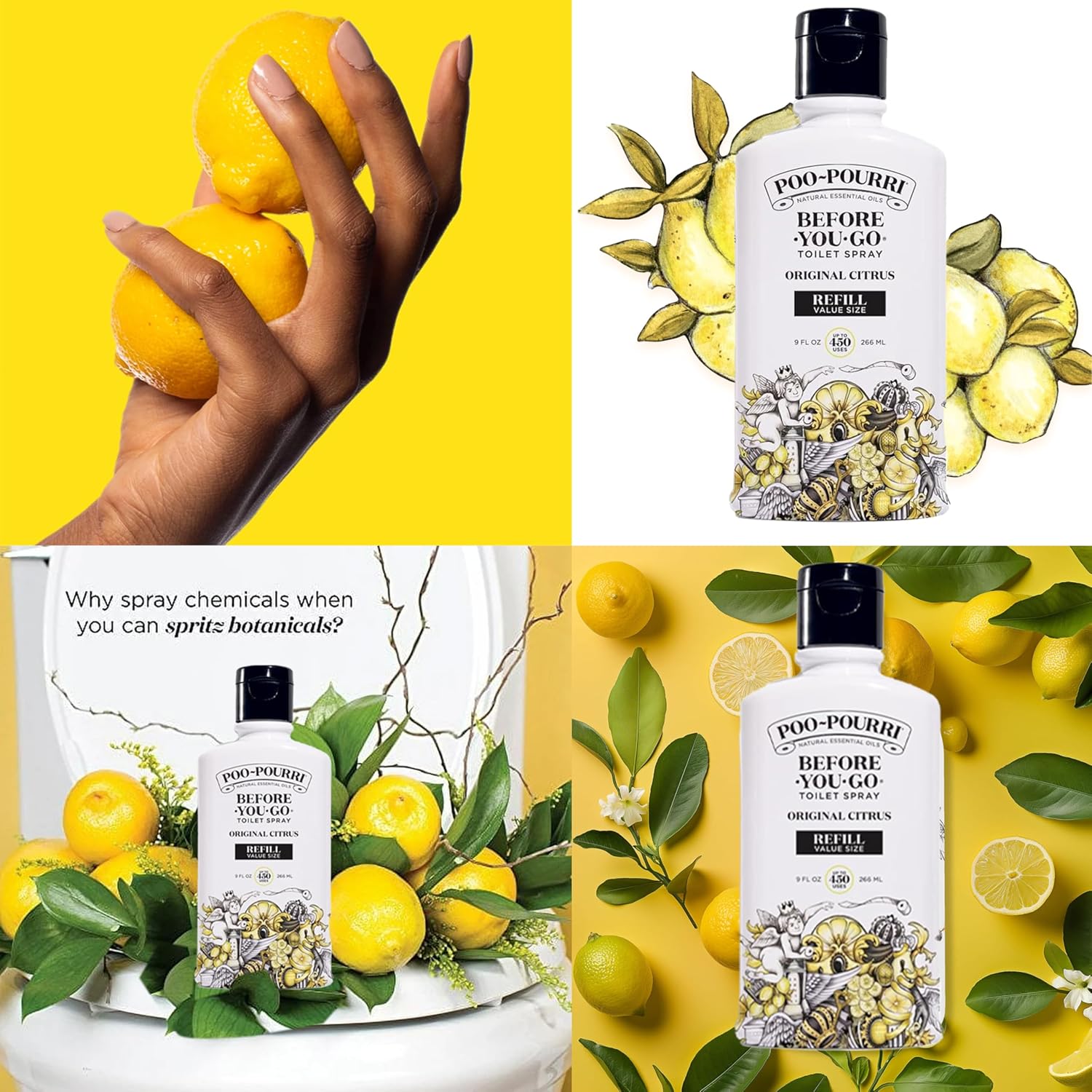 Poo Pourri Original Citrus Toilet Spray Refill 9 Fl Oz 2 Pack