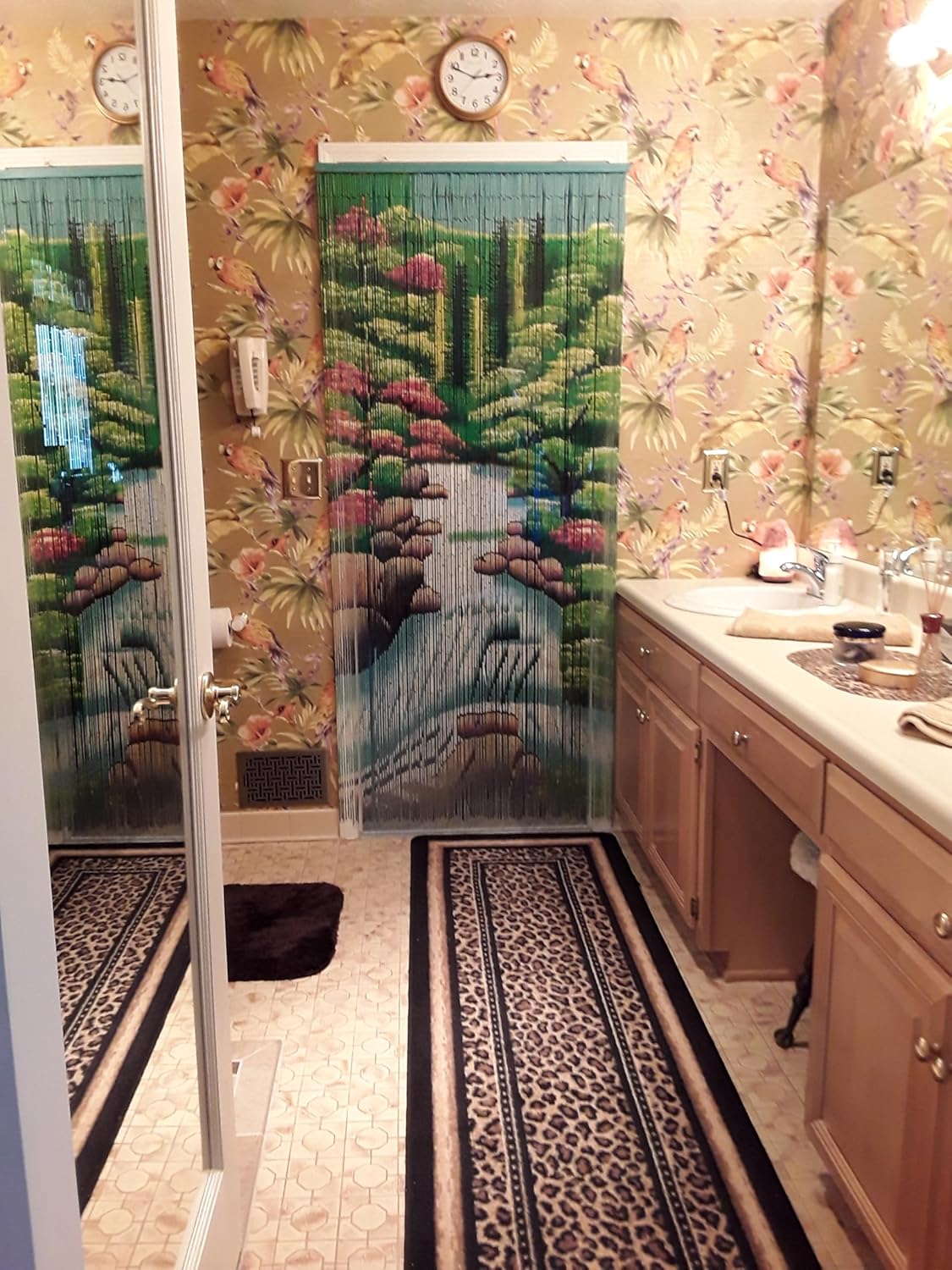 ABeadedCurtain 125 Strand Bamboo Beaded Curtain with Hanging Hardware