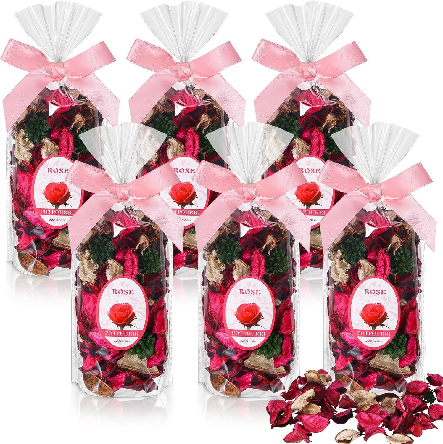 Nuanchu 6 Pcs Rose Red Potpourri Bags Home Fragrance