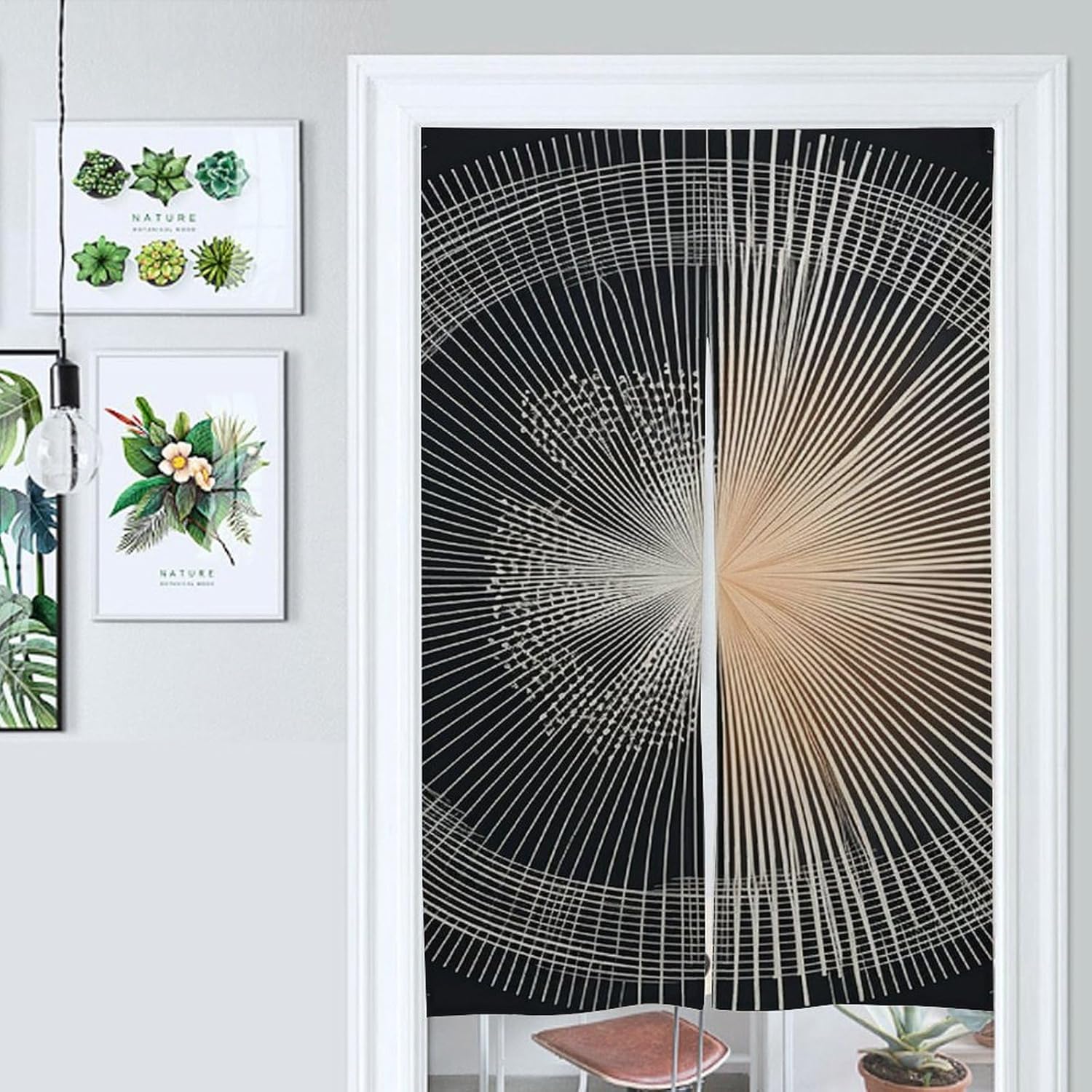 Japanese Noren Door Curtain with Laser-Cut Design 34x57