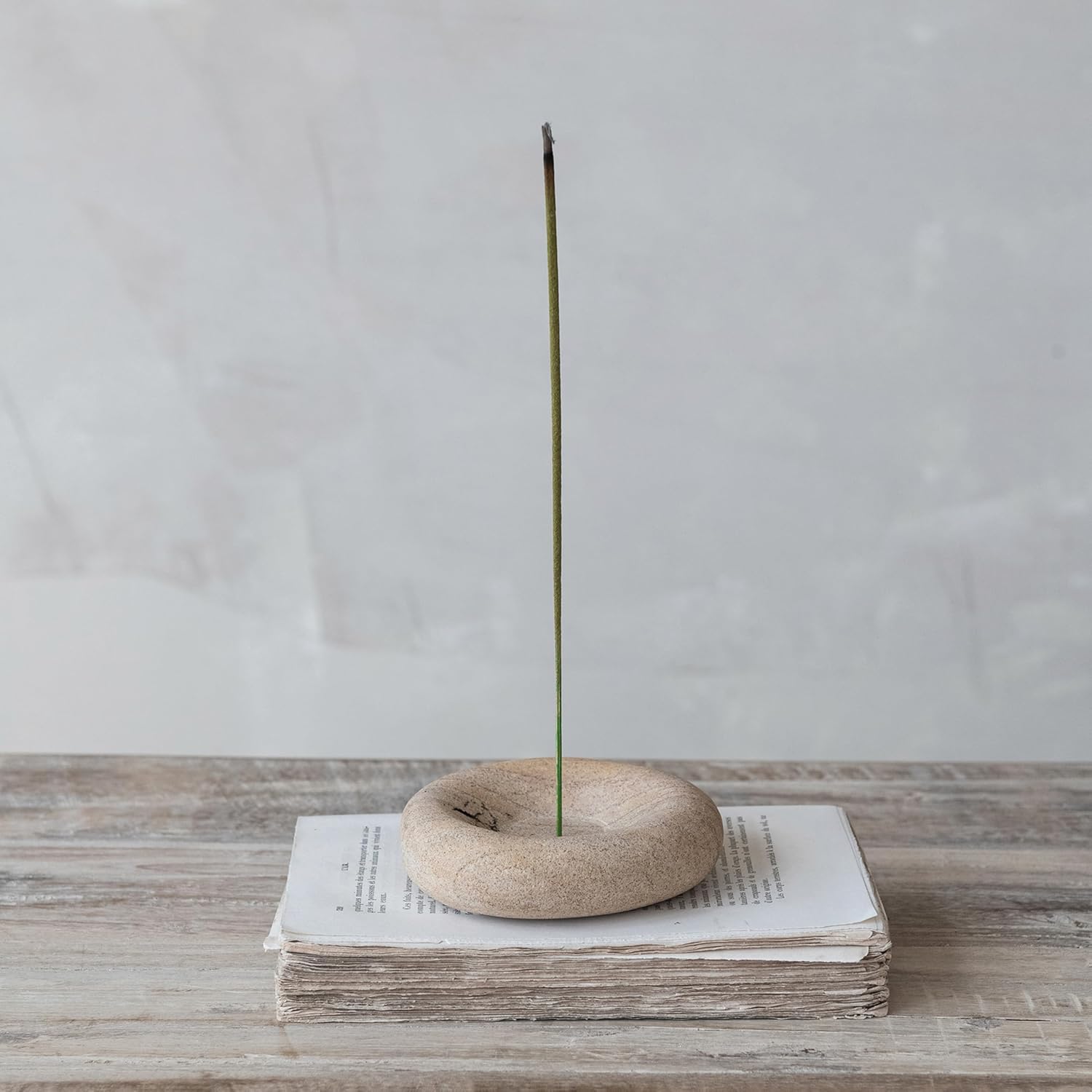 Creative Co Op Sandstone Incense Holder Natural Color