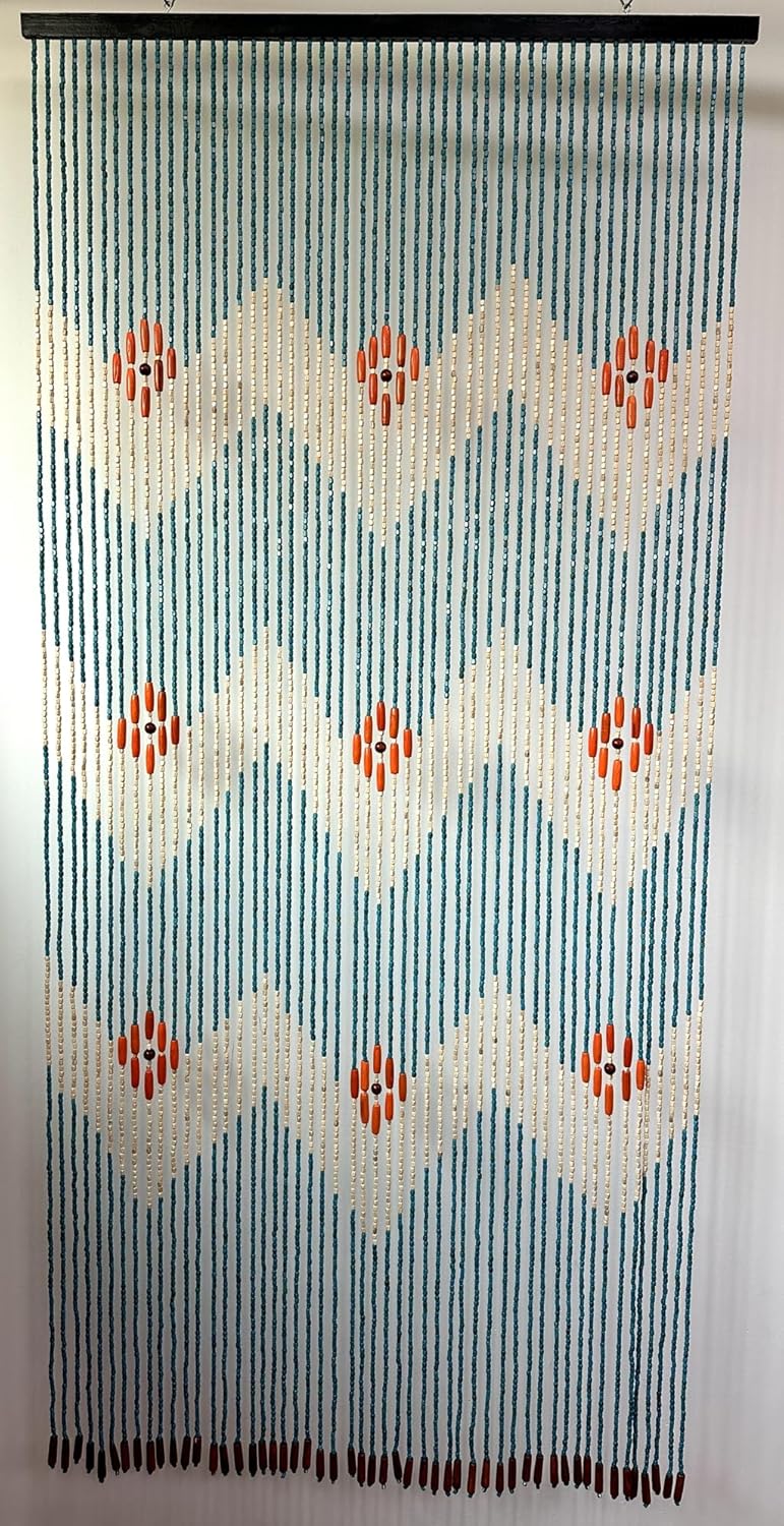 FlavorThings Blue Wood Bead Curtain - Waverly
