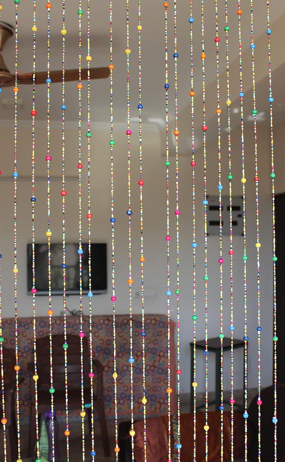 Mango Gifts Boho Beaded Curtain with Jingle Bells
