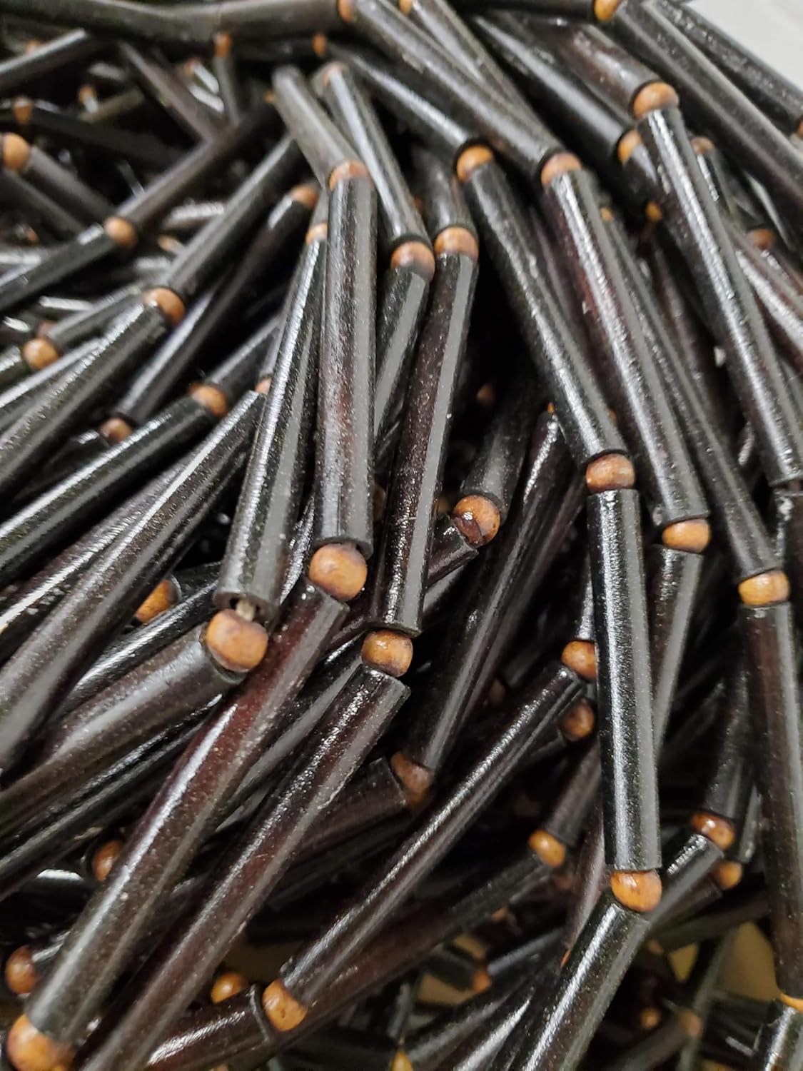 ABeadedCurtain - Ebony Black Bamboo Bead Curtain