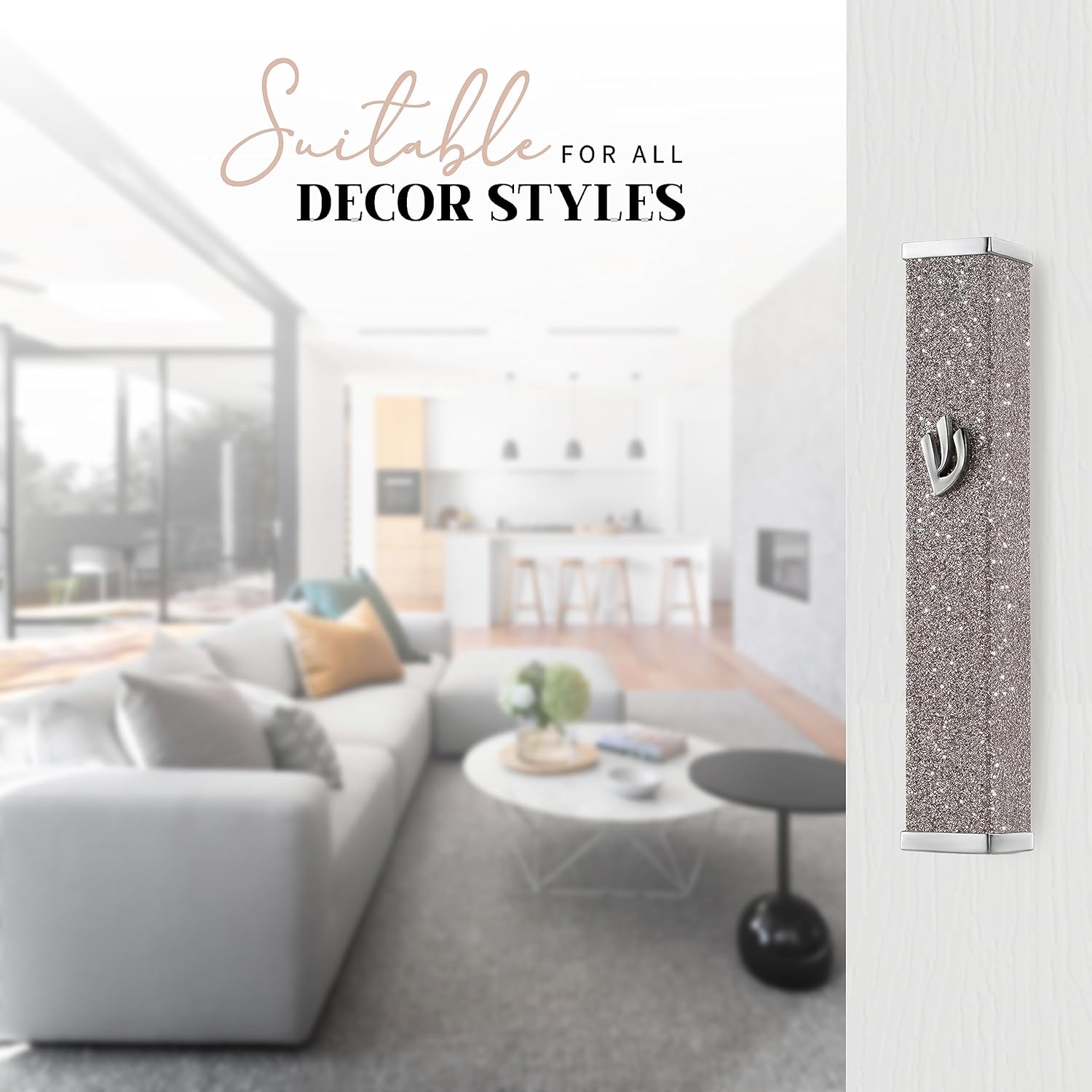 SURI Mezuzah Case Kit Modern Jewish Door Ornament