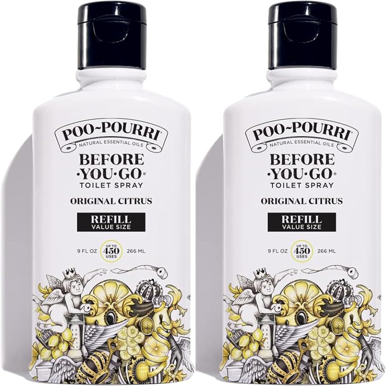 Poo Pourri Original Citrus Toilet Spray Refill 9 Fl Oz 2 Pack