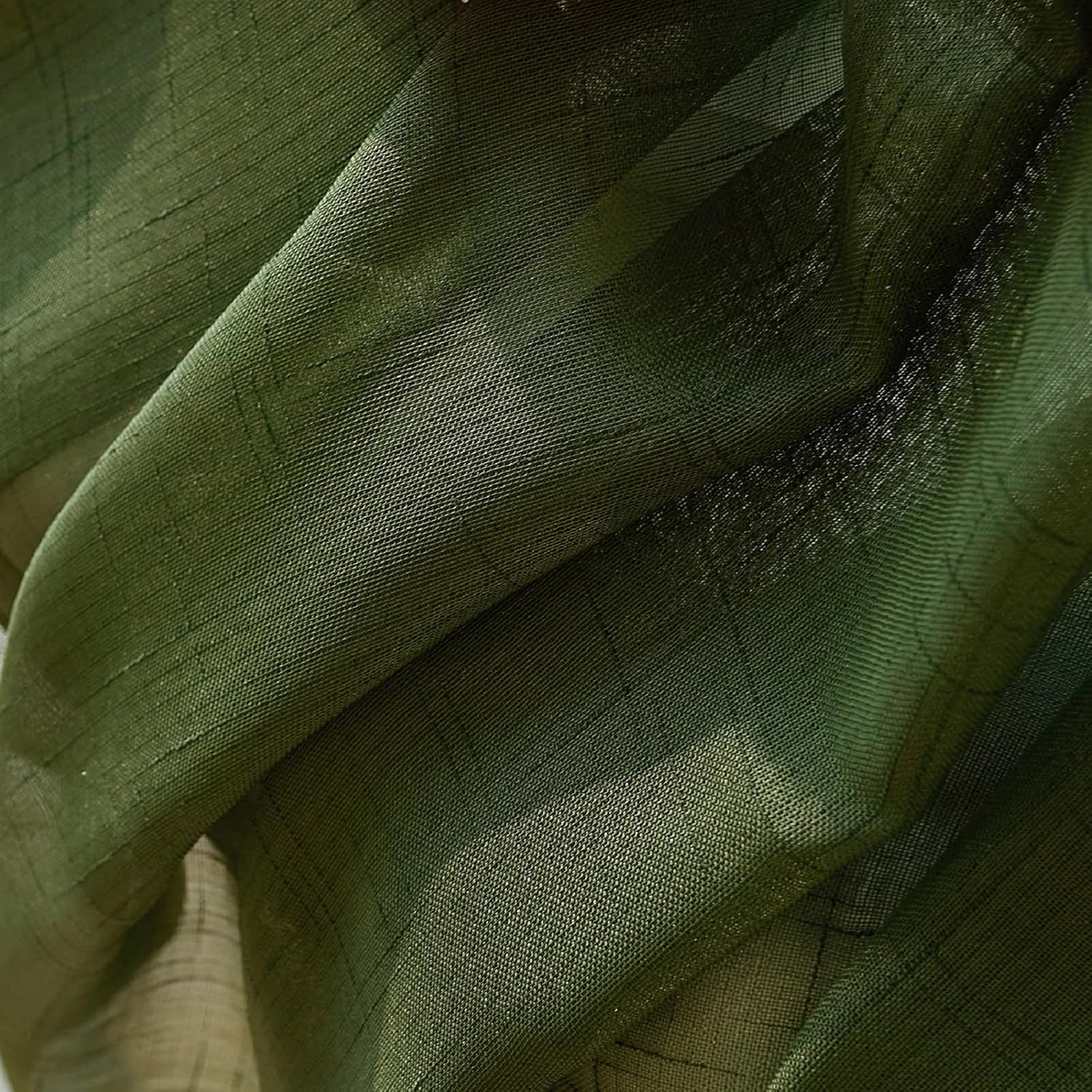 Olive Green Curtains 84 Inches 2 Panels with Back Tab Design