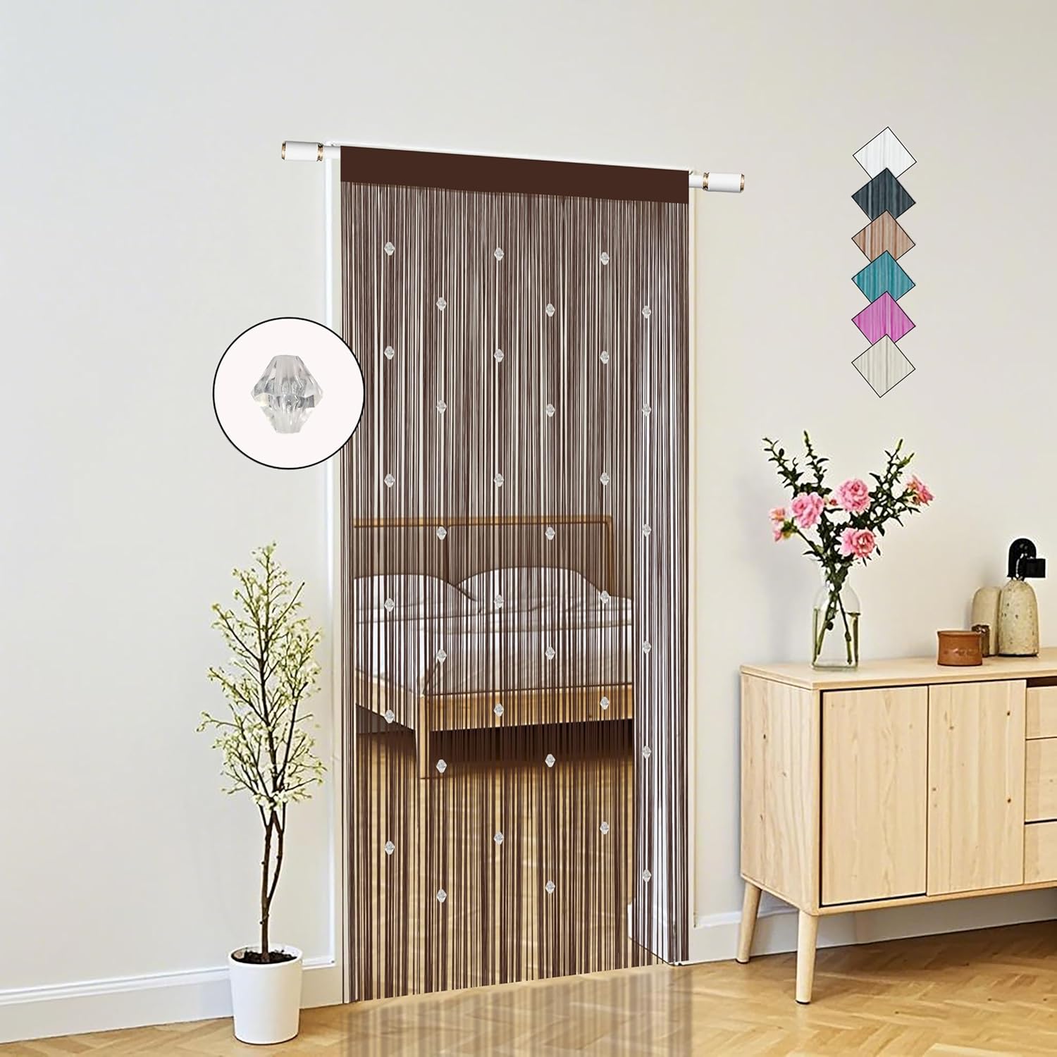 Beaded String Curtains for Boho Doorway Decor
