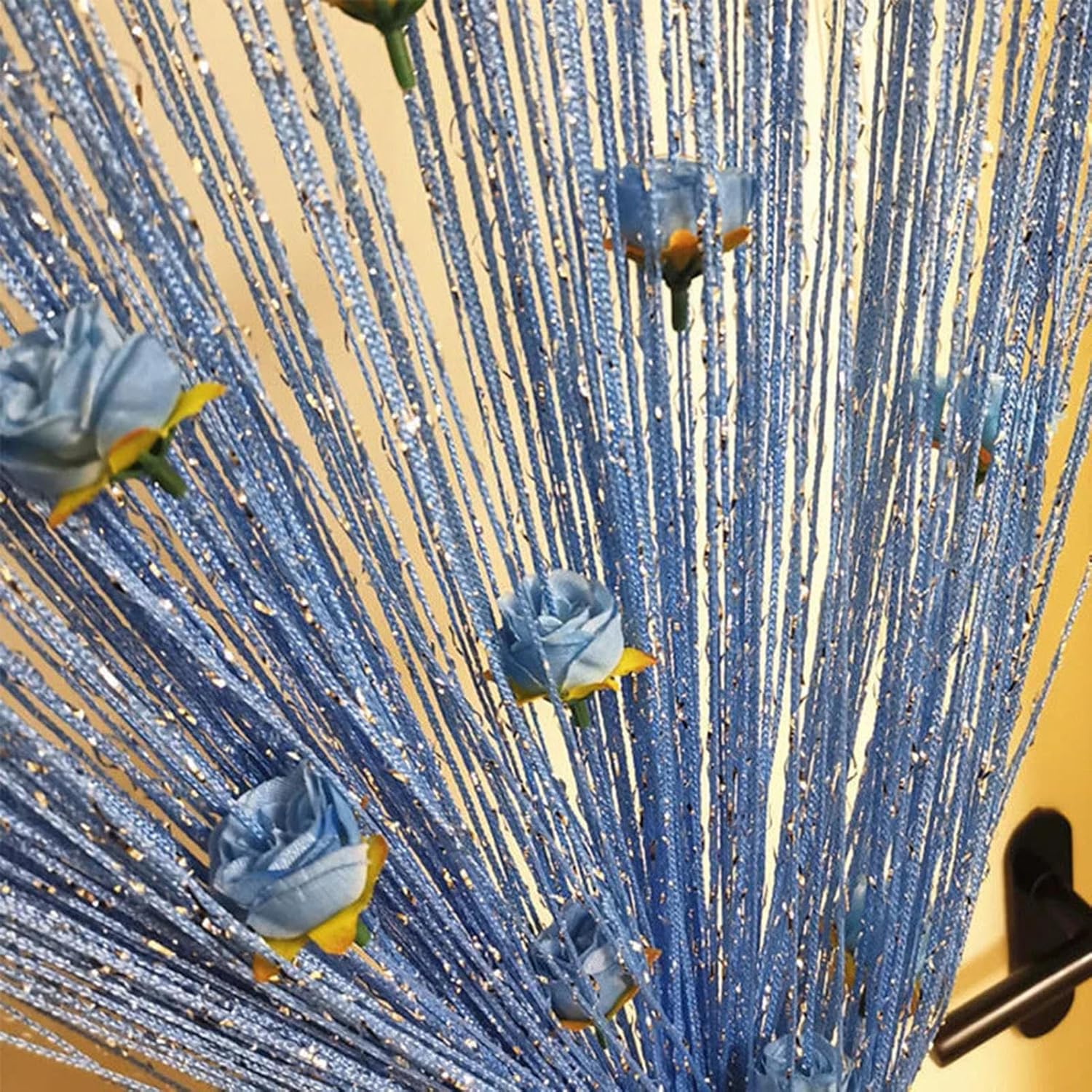 Generic Rose Thread Door Curtain Blue 100x200cm