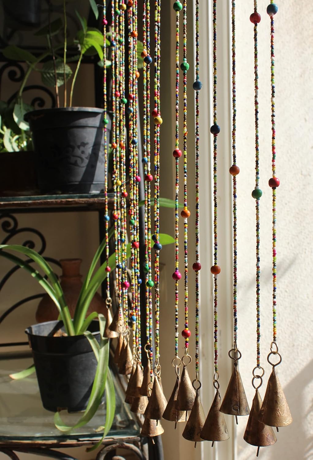 Mango Gifts Boho Beaded Curtain with Jingle Bells