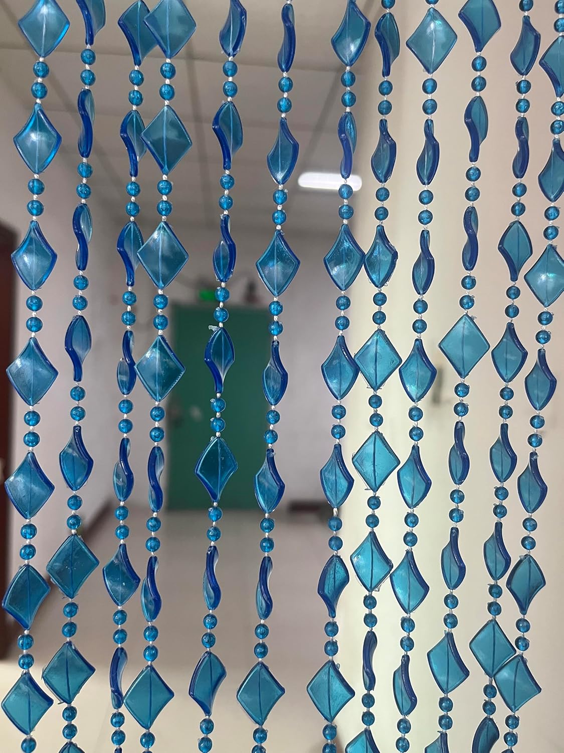 ZiDeTang Acrylic Maple Leaves Beaded Curtain Panel