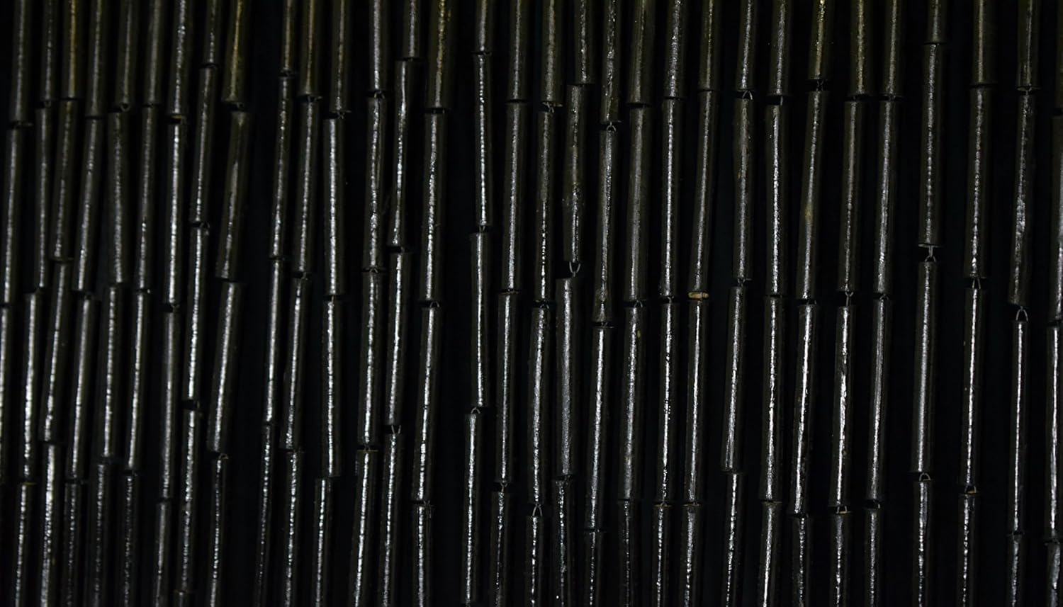 Bamboo Beaded Curtain Room Divider Black