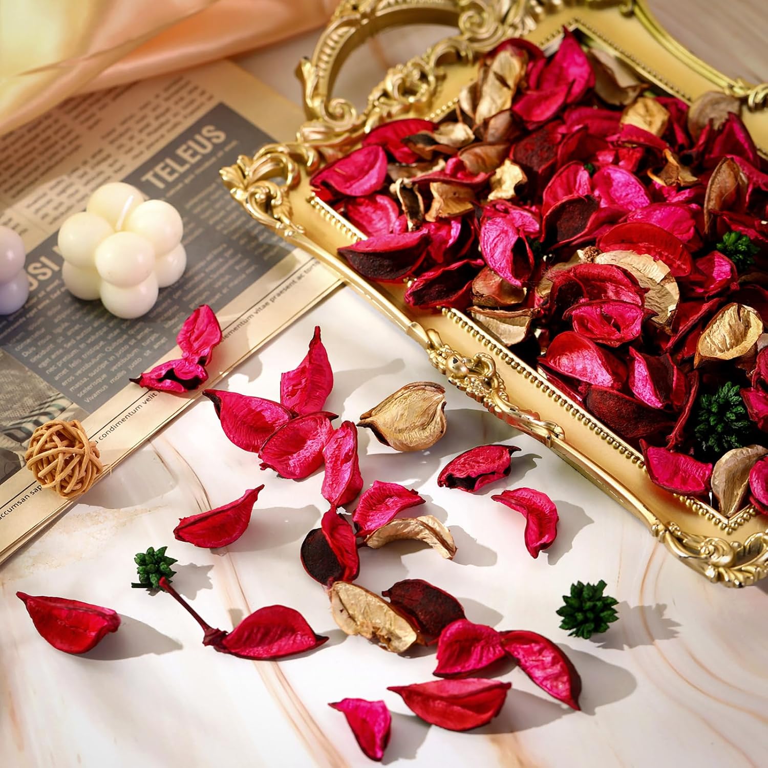 Nuanchu 6 Pcs Rose Red Potpourri Bags Home Fragrance