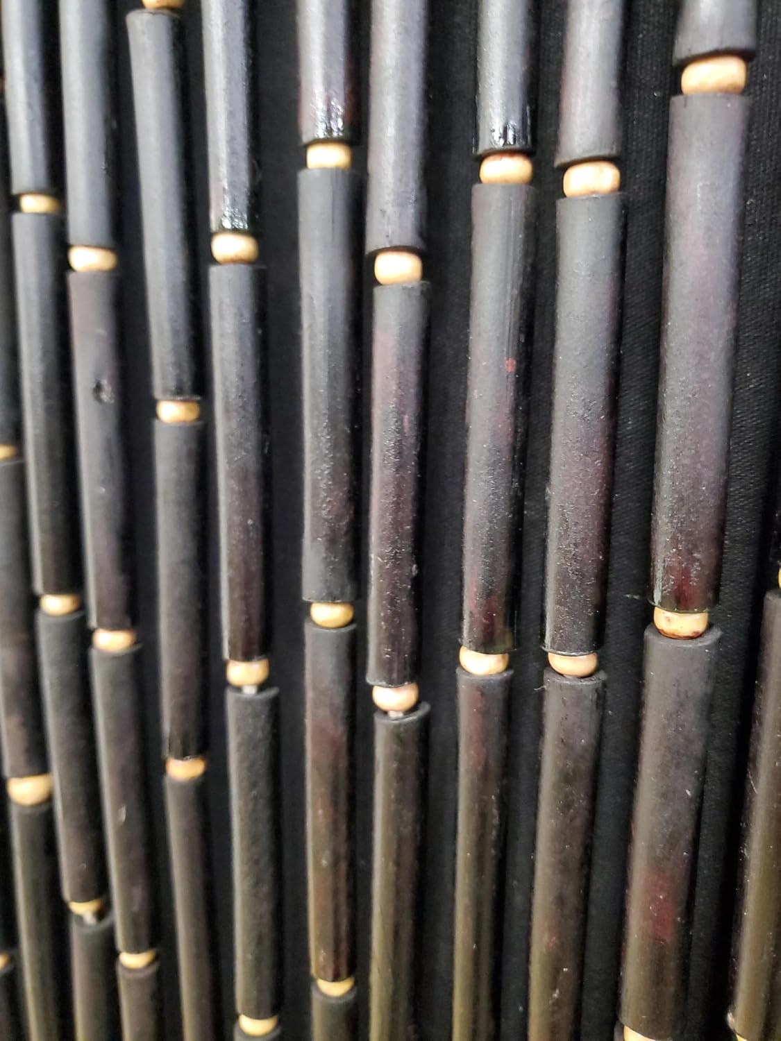 ABeadedCurtain - Ebony Black Bamboo Bead Curtain