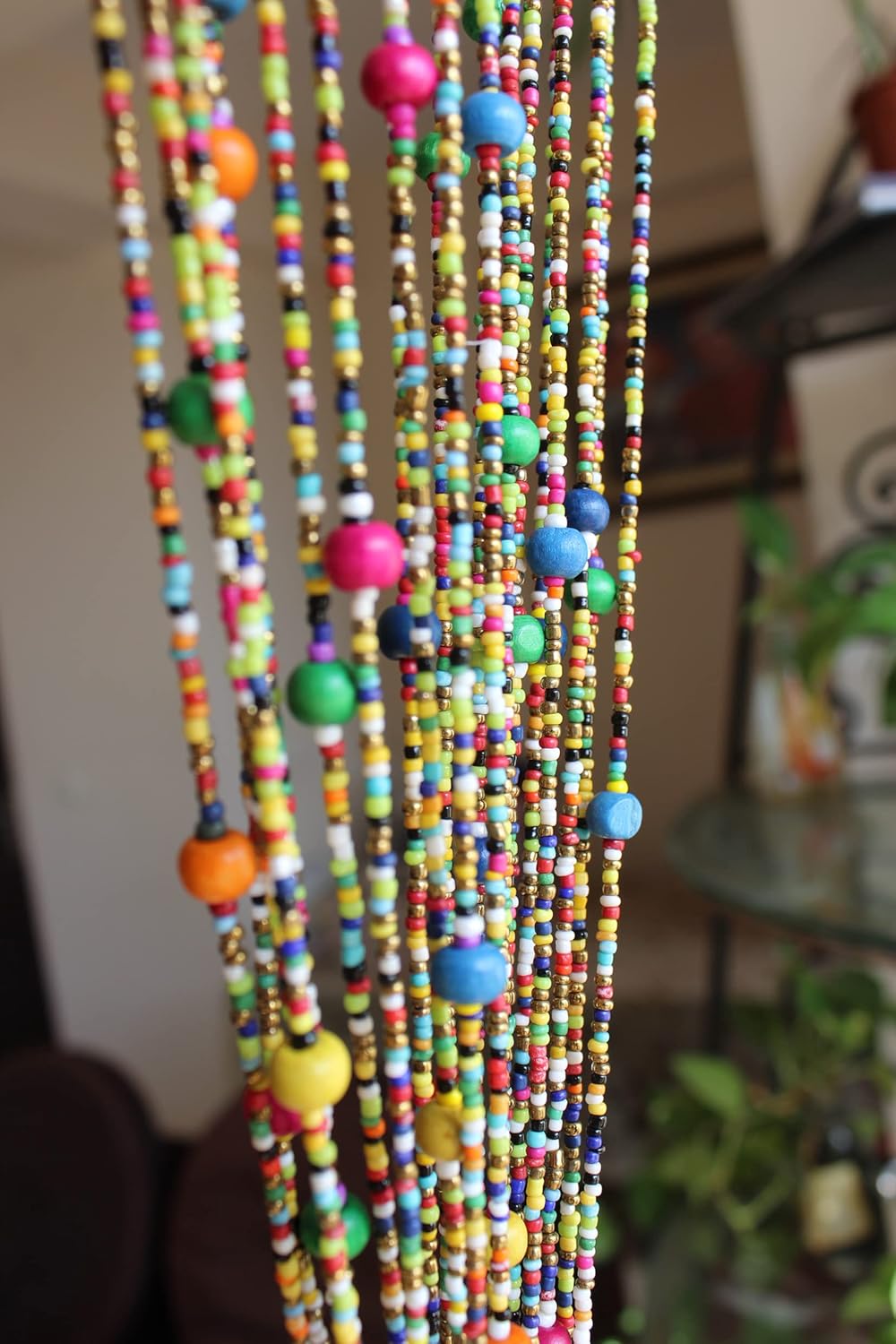 Mango Gifts Boho Beaded Curtain with Jingle Bells