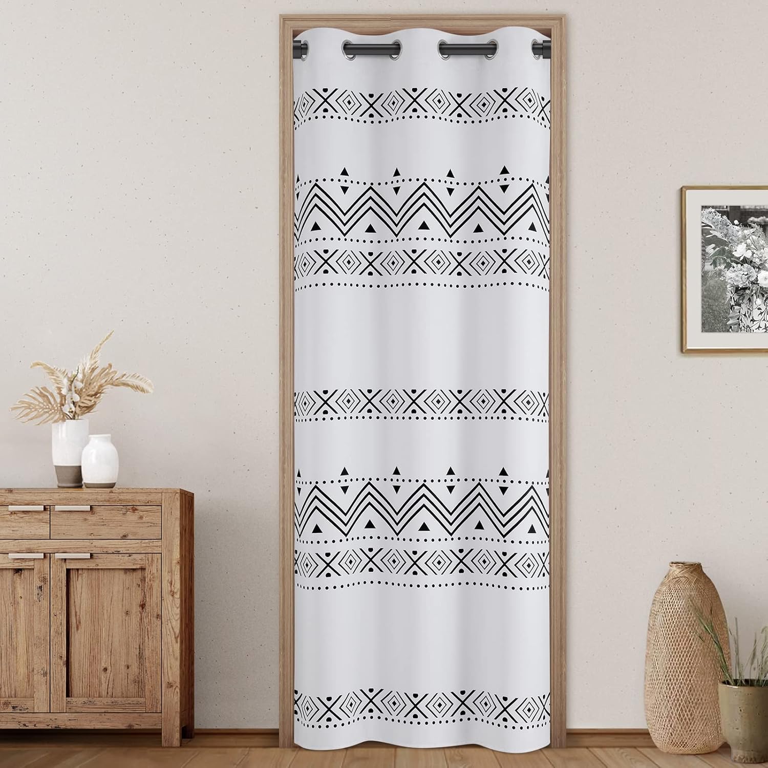 HOMEIDEAS Boho Doorway Curtains with Privacy