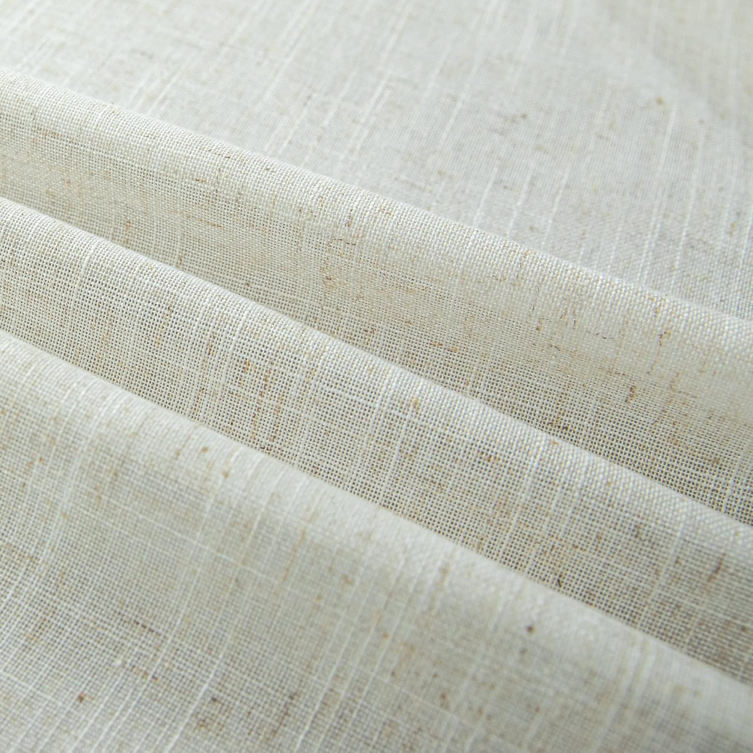 KOUFALL French Door Curtain Linen Blend 25x72 Panel Off WhiteCream Beige