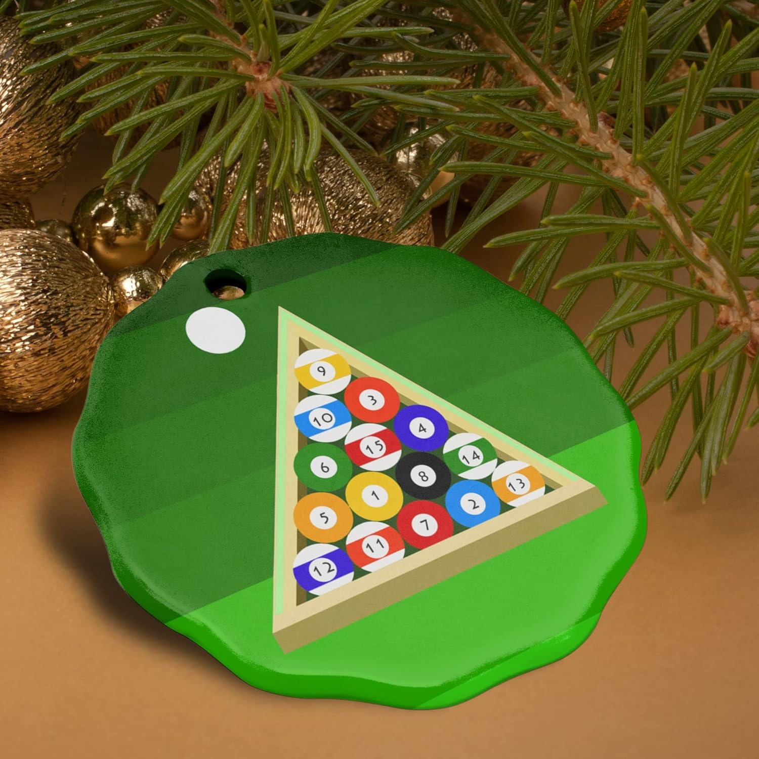 Graphics More Billiard Balls Christmas Ornament