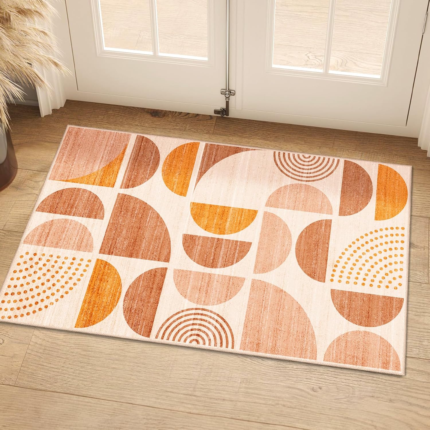 MUJOO Boho 2x3 Area Rug Washable Non Slip