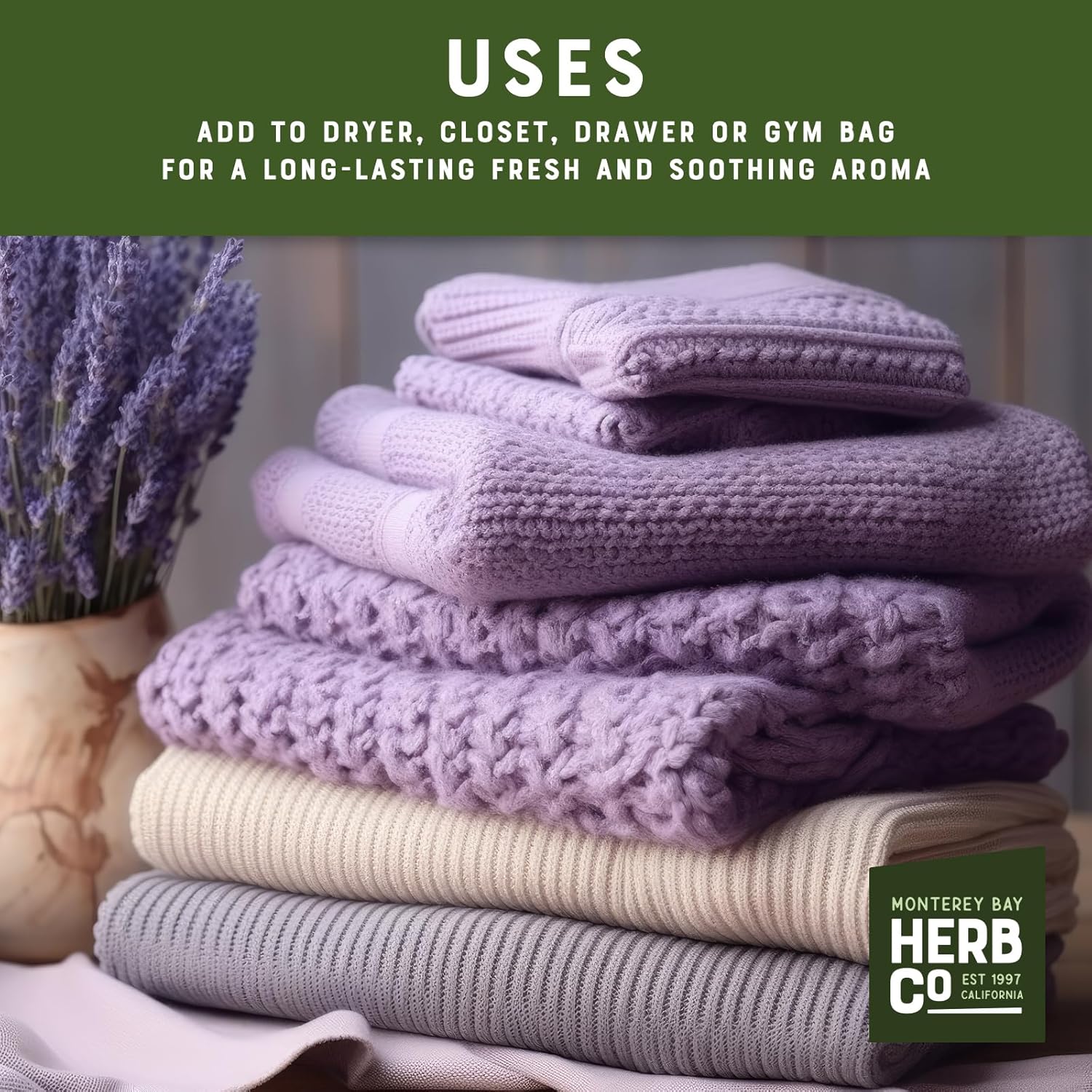 Monterey Bay Herb Co Lavender Sachets for Laundry