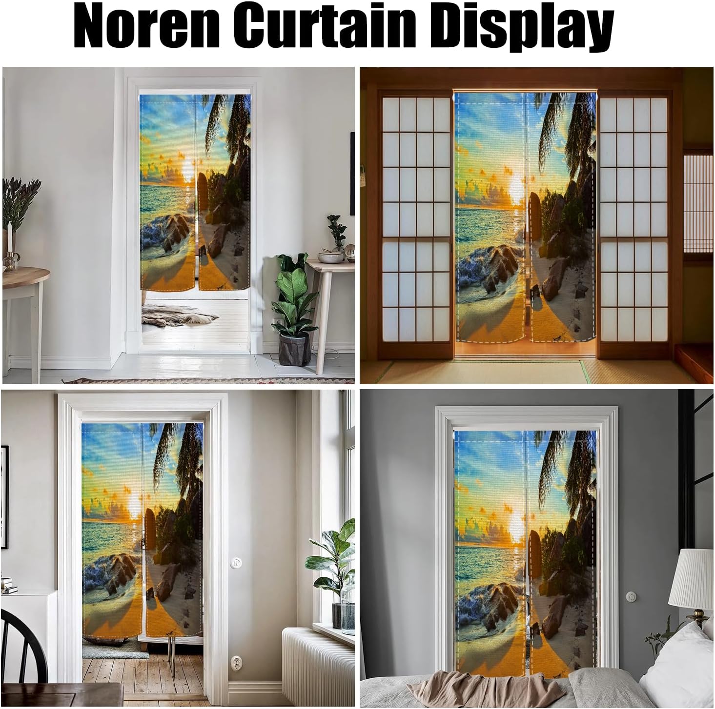 Leowefowa Japanese Doorway Curtain Tapestry 283x472 Inches