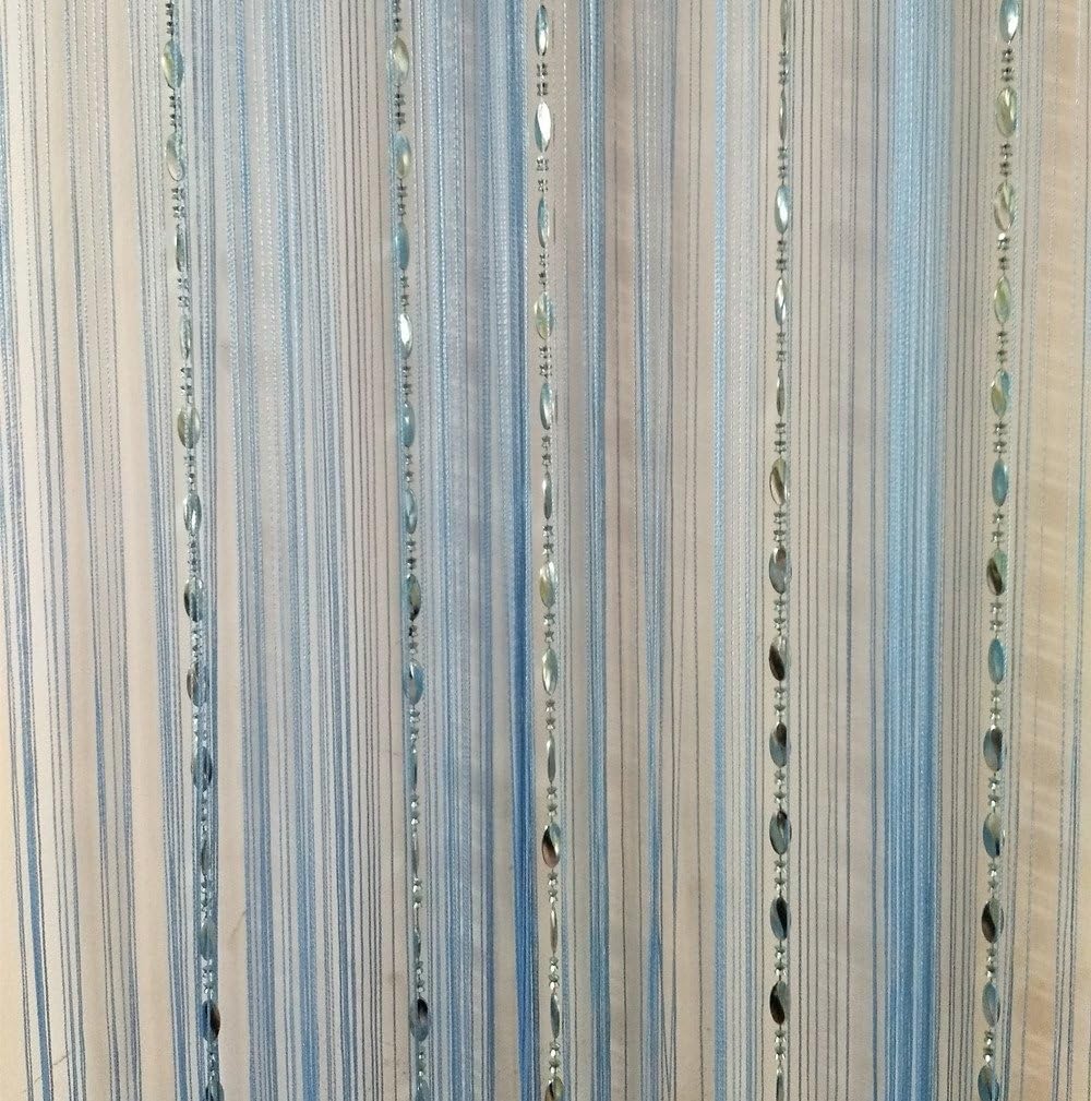 Ave Split Sky Blue 25 Decorative Curtain Panels